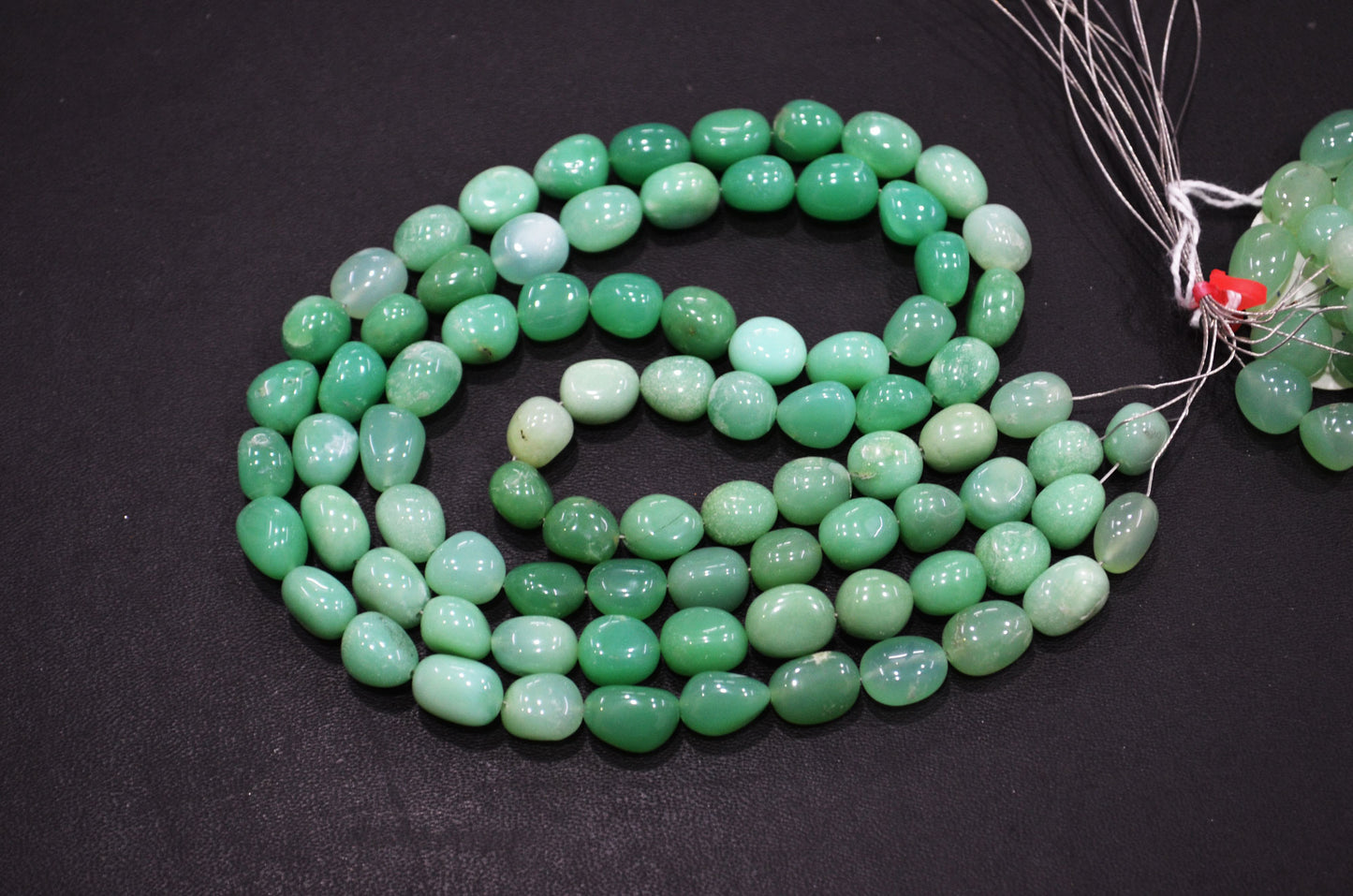 Natural Shaded Chrysoprase Nuggets Shape Beads , Sold By Strand , 16 Inches , 8x9 - 8x11 mm , 19326