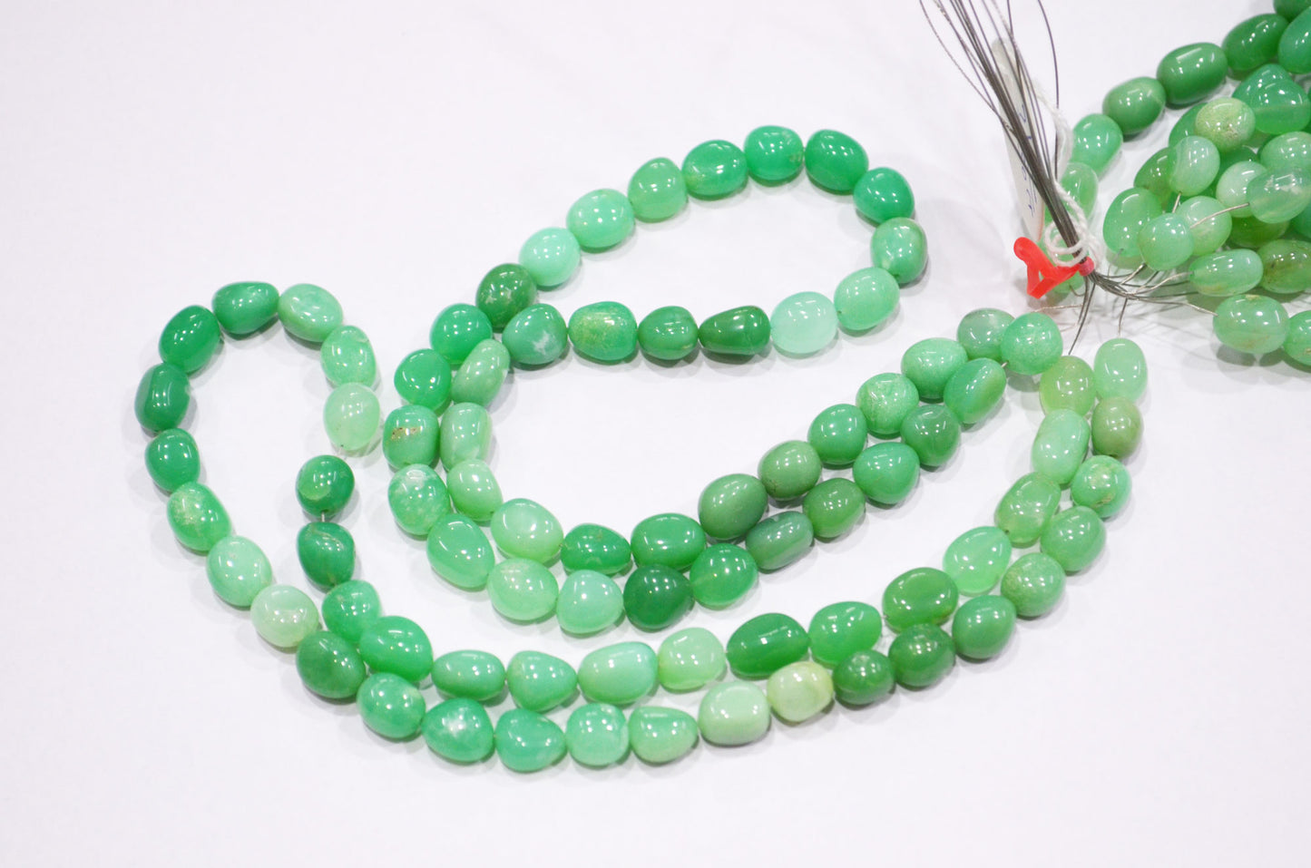 Natural Shaded Chrysoprase Nuggets Shape Beads , Sold By Strand , 16 Inches , 8x9 - 8x11 mm , 19326