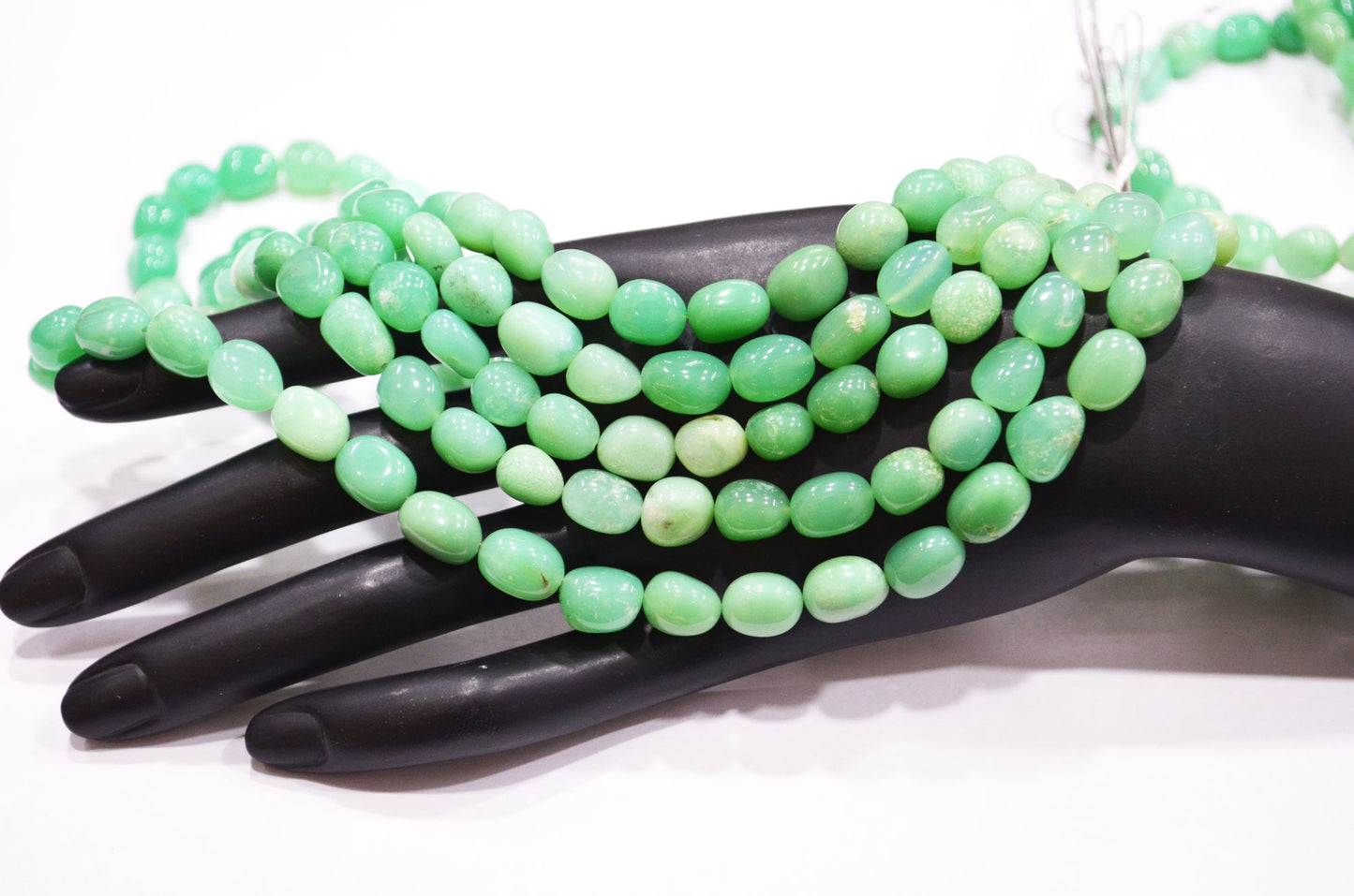 Natural Shaded Chrysoprase Nuggets Shape Beads , Sold By Strand , 16 Inches , 8x9 - 8x11 mm , 19326