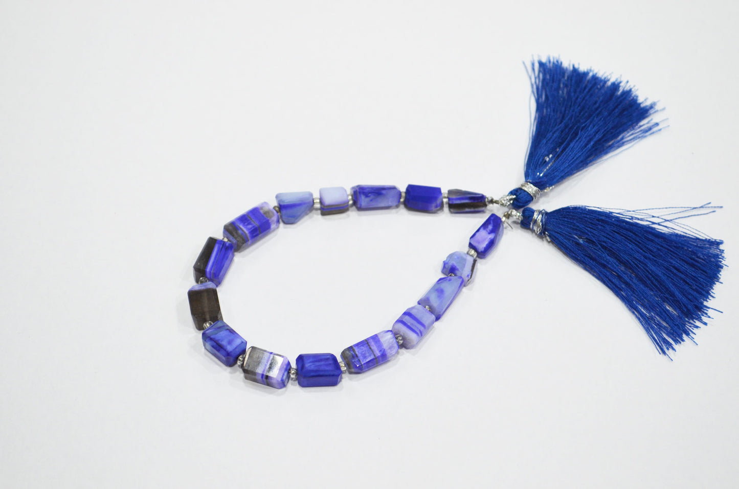 Purple Lace Chalcedony Laser Cut Nuggets Shape Beads , Sold By Strand , 7 Inches , 6x8 - 7x12 mm , 19333