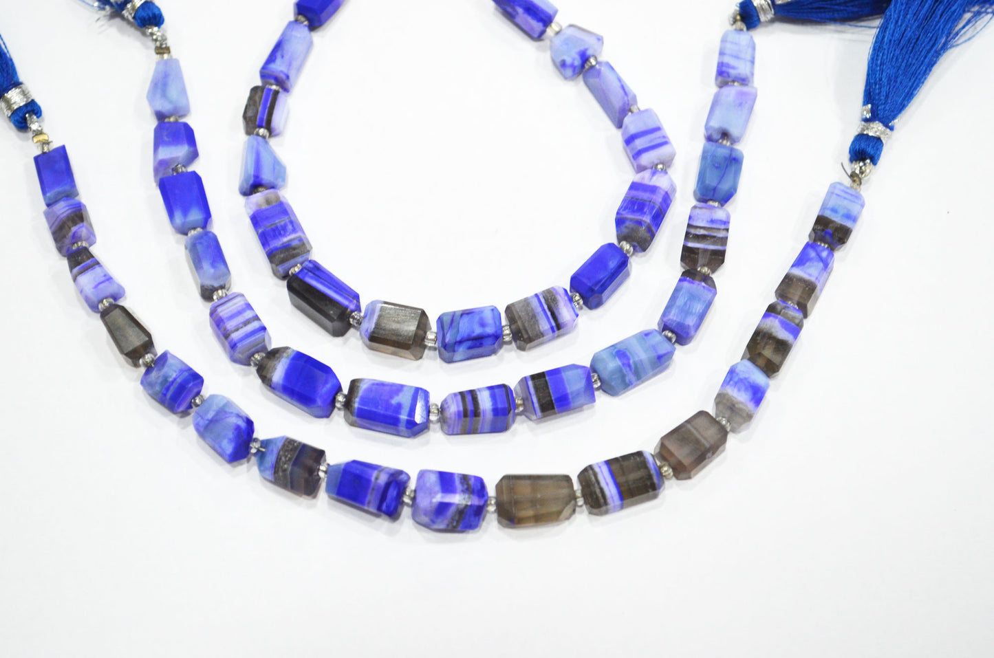 Purple Lace Chalcedony Laser Cut Nuggets Shape Beads , Sold By Strand , 7 Inches , 6x8 - 7x12 mm , 19333