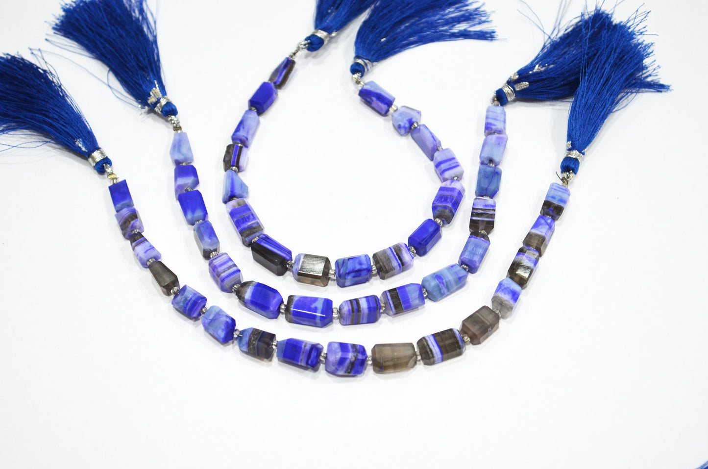 Purple Lace Chalcedony Laser Cut Nuggets Shape Beads , Sold By Strand , 7 Inches , 6x8 - 7x12 mm , 19333