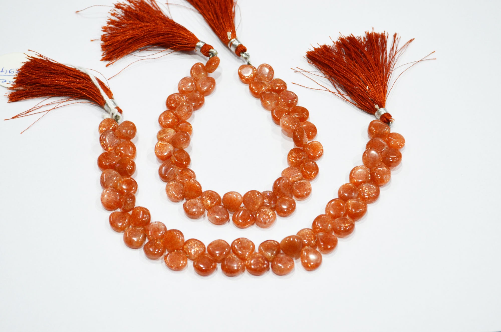 Natural Sunstone Smooth Heart Shape Beads , Sold By Strand , 8 Inches , 9x9 - 10x10 mm , 19336