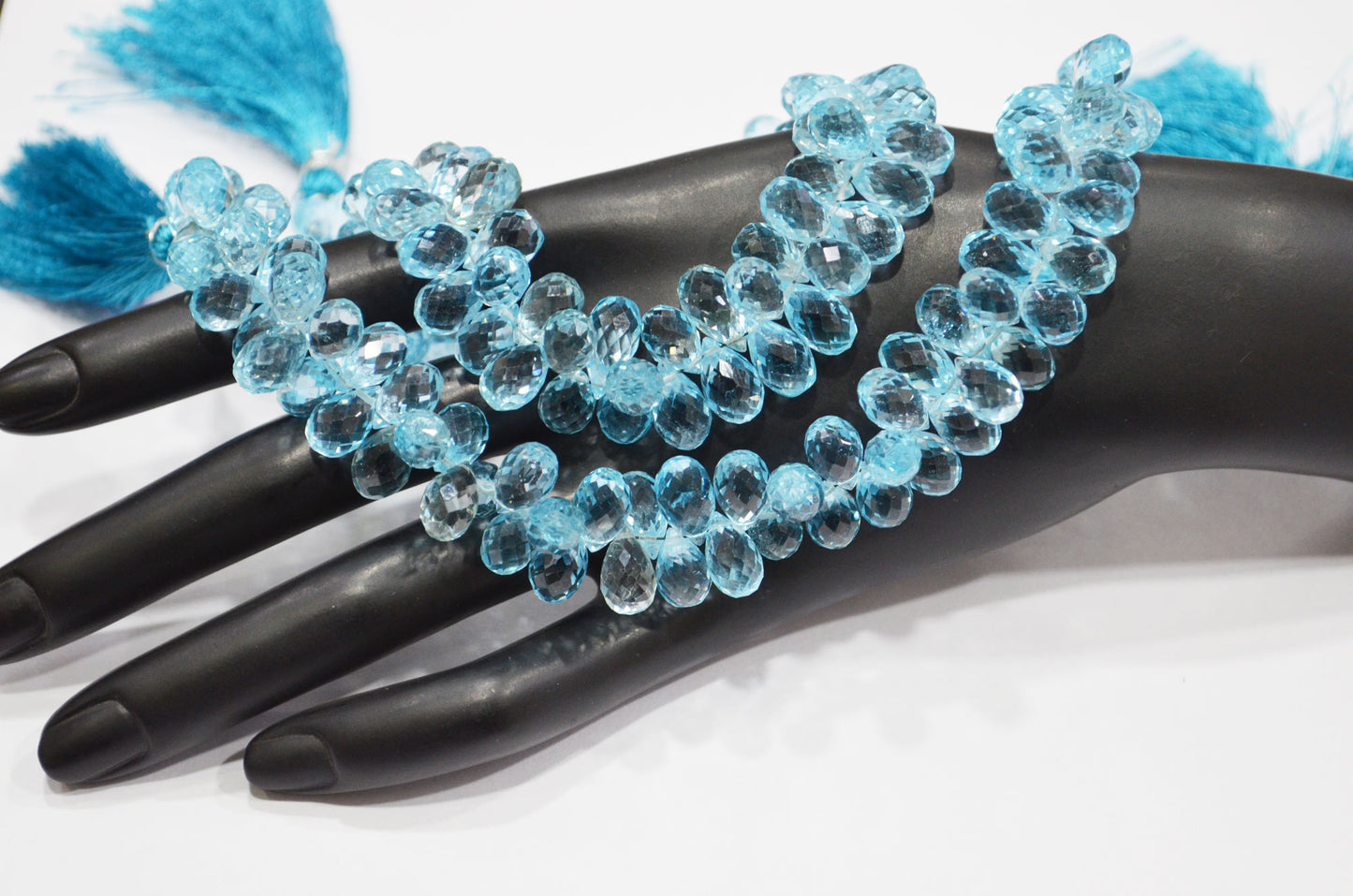 Sky Blue Topaz Tear Drops Shape Beads , Sold By Strand , 9 Inches , 5x8 - 6.50x12 mm , 19343