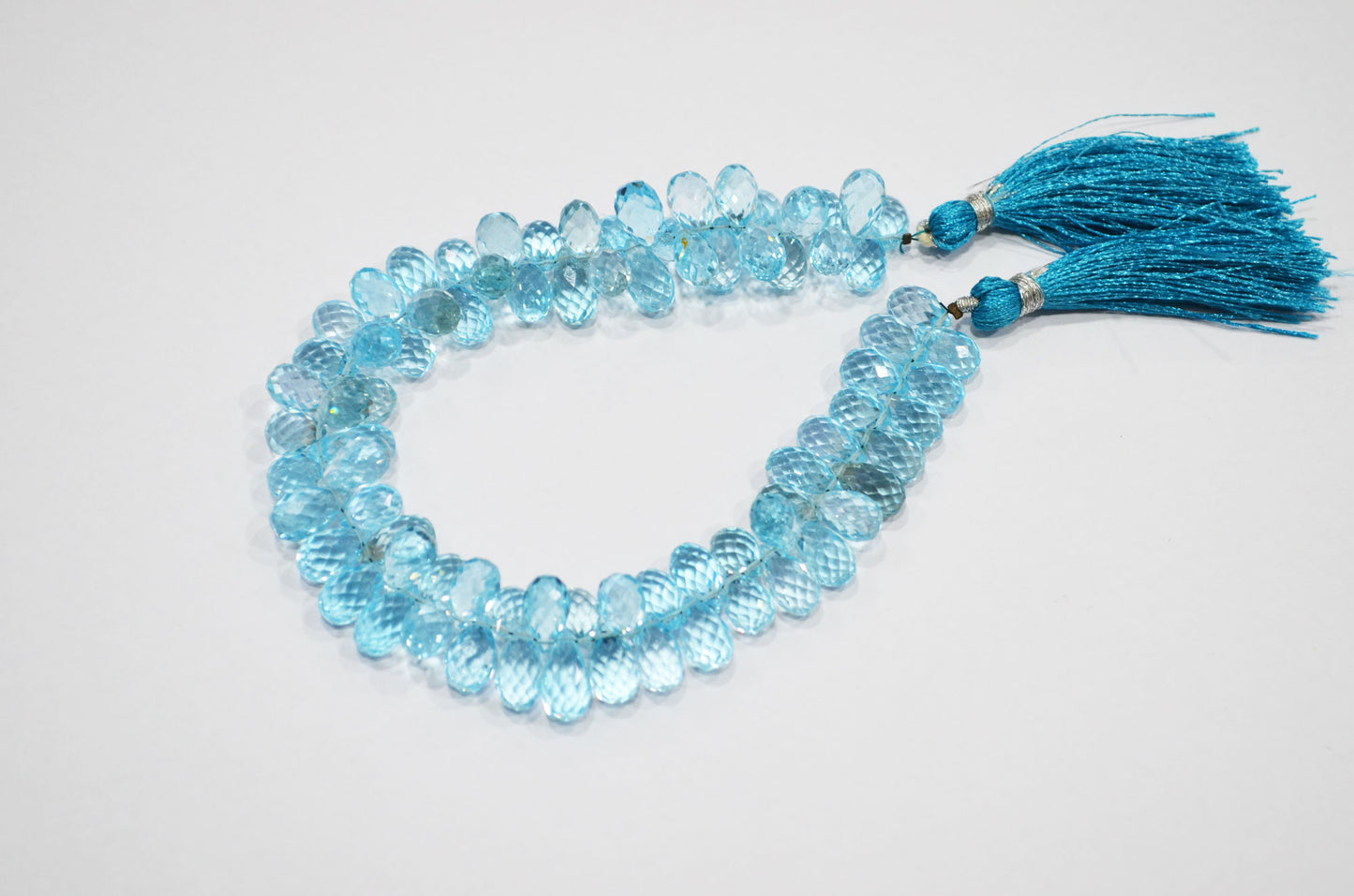 Sky Blue Topaz Tear Drops Shape Beads , Sold By Strand , 9 Inches , 5x8 - 6.50x12 mm , 19343
