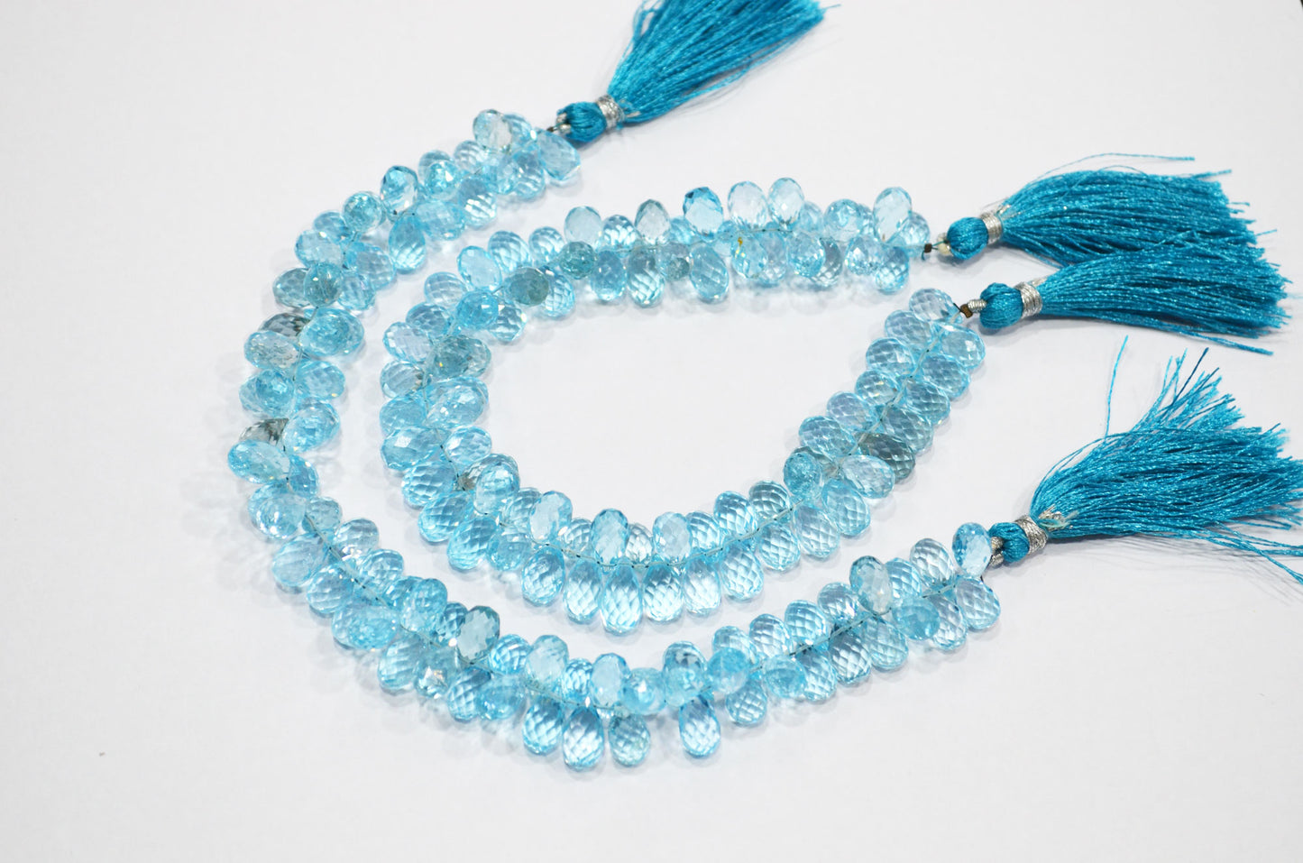 Sky Blue Topaz Tear Drops Shape Beads , Sold By Strand , 9 Inches , 5x8 - 6.50x12 mm , 19343