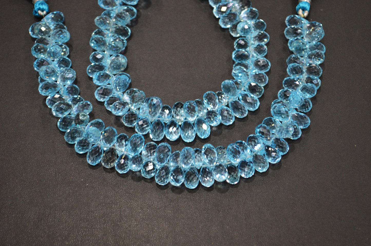 Sky Blue Topaz Tear Drops Shape Beads , Sold By Strand , 9 Inches , 5x8 - 6.50x12 mm , 19343