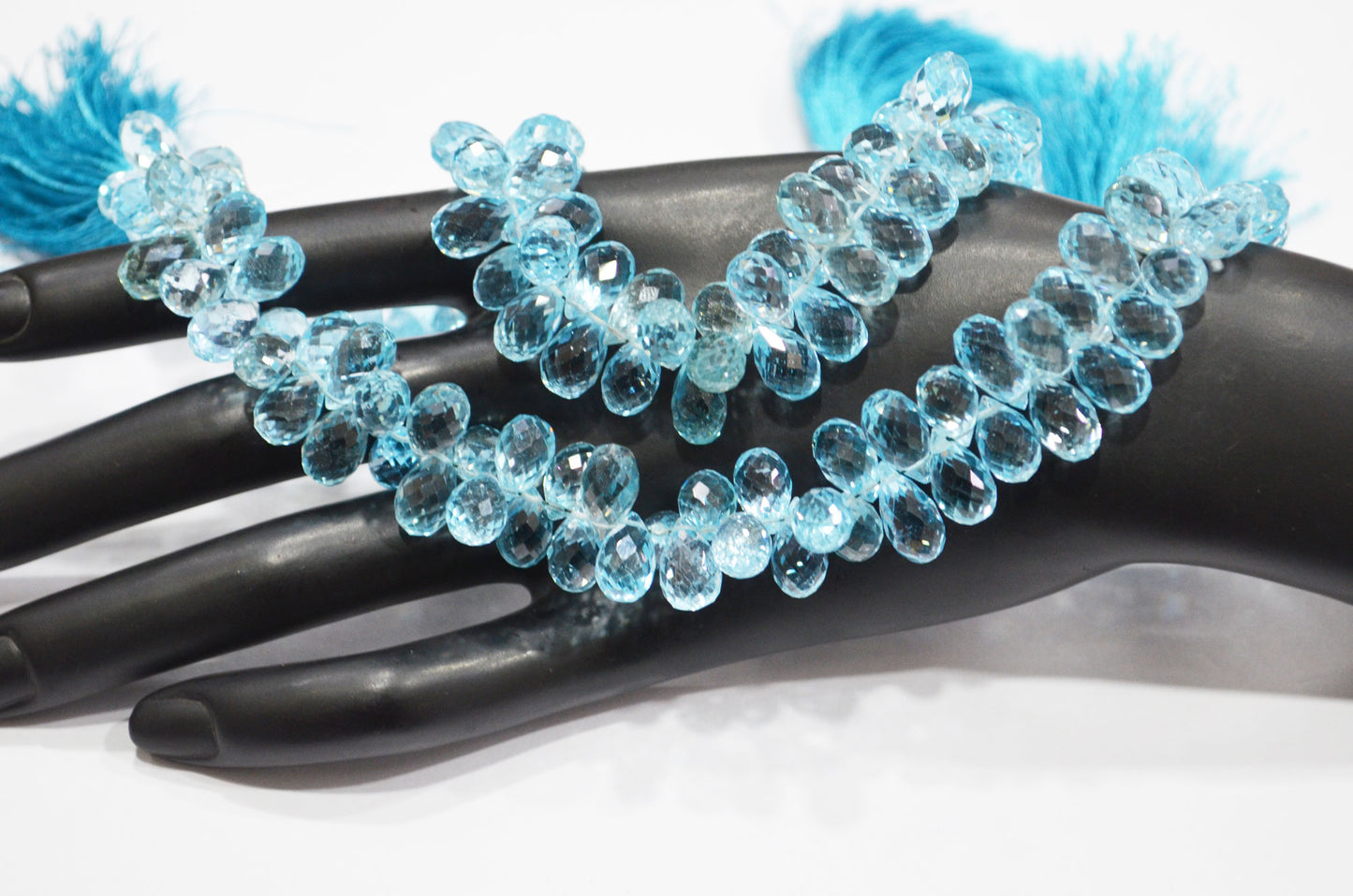 Sky Blue Topaz Tear Drops Shape Beads , Sold By Strand , 9 Inches , 6.50x11 - 6.50x12 mm , 19344