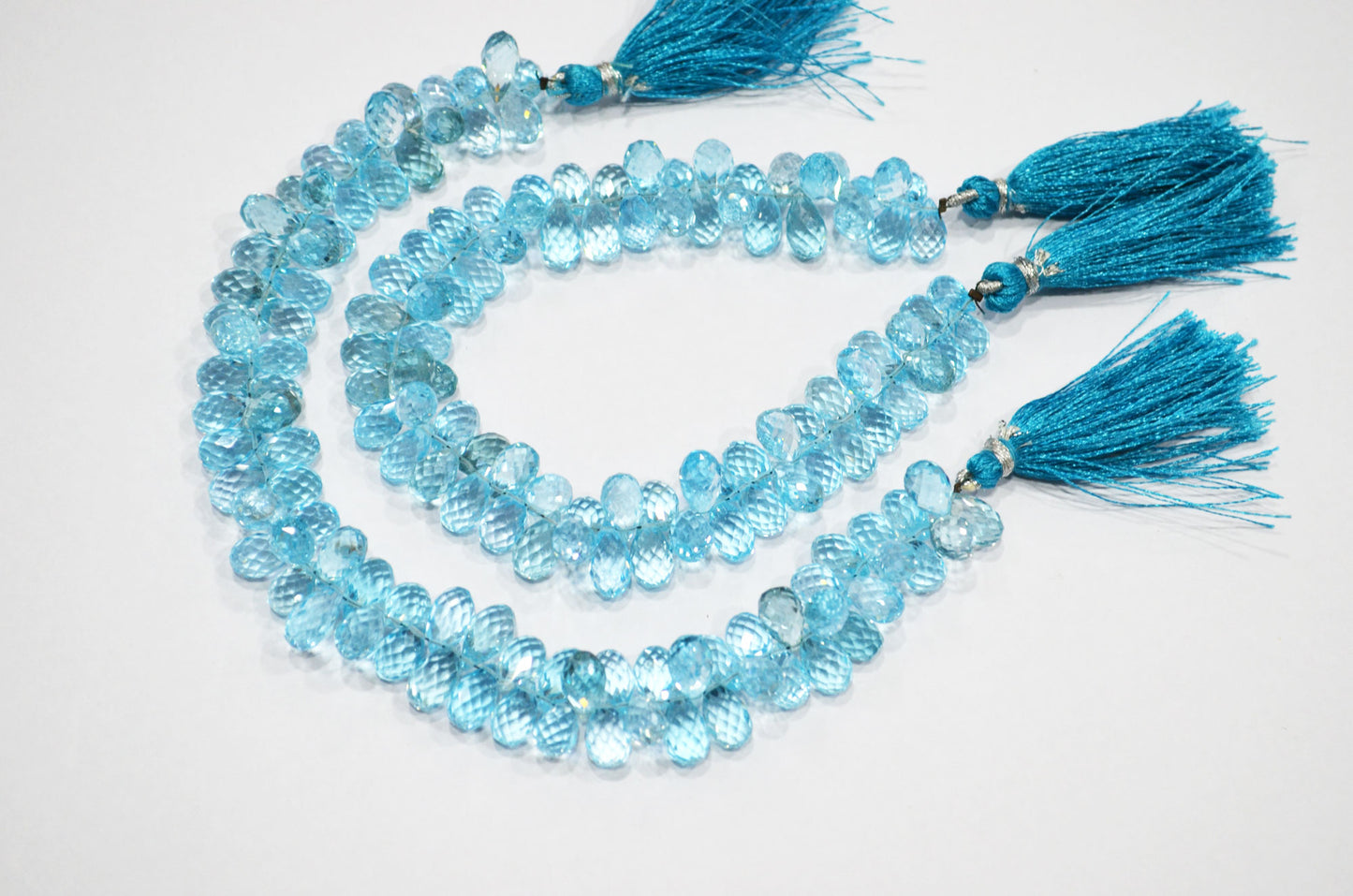 Sky Blue Topaz Tear Drops Shape Beads , Sold By Strand , 9 Inches , 6.50x11 - 6.50x12 mm , 19344