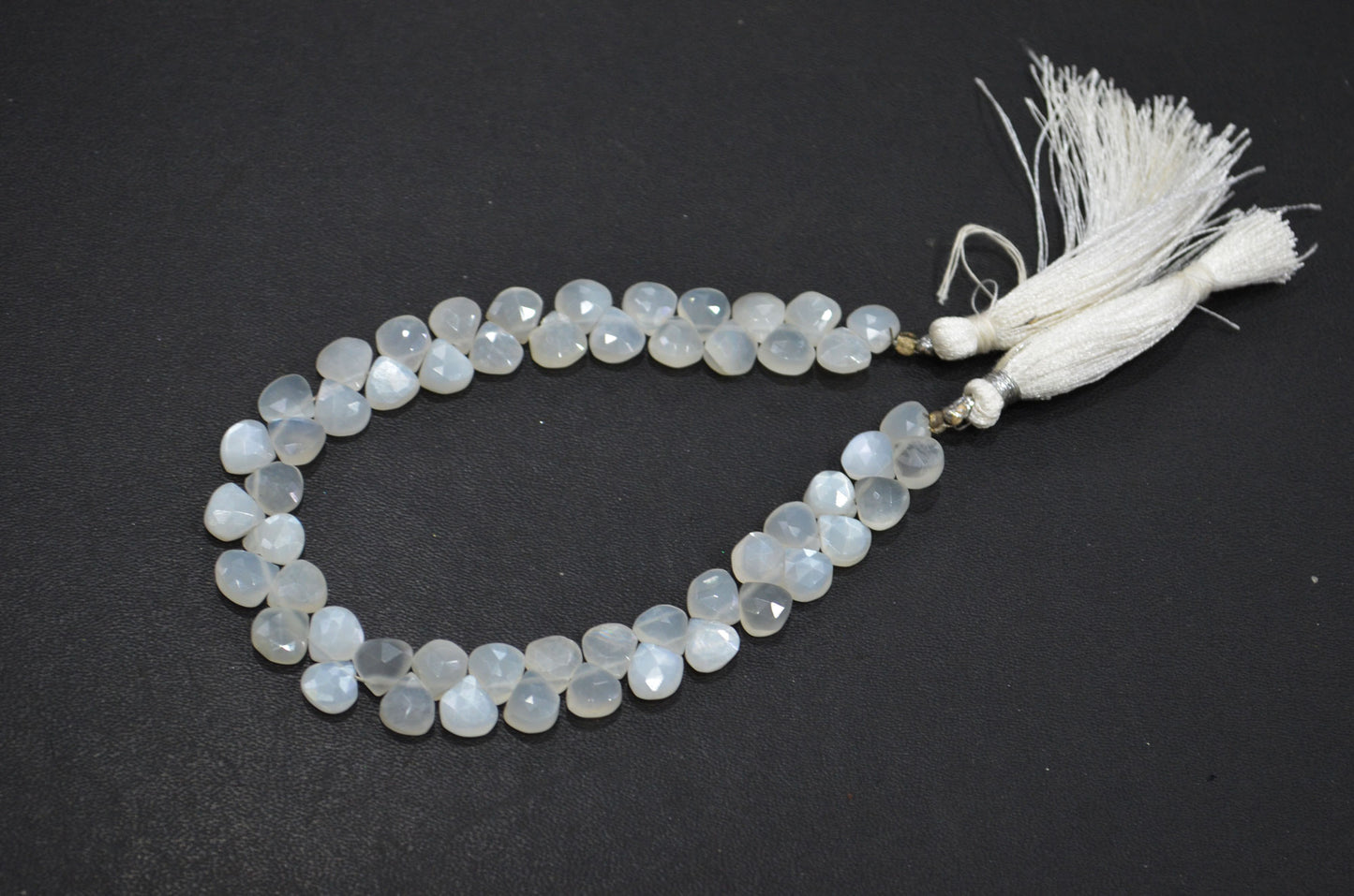 Natural Ceylon Moonstone Heart Shape Beads , Ceylon Moonstone Faceted Briolettes , Sold By Strand , 8 Inches , 6x6 - 7x7 mm , 19443