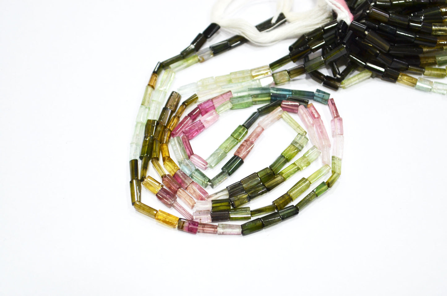 Natural Multi Tourmaline Smooth Beads , Sold By Strand , 3x5 - 4x9 mm , 16" , 19445