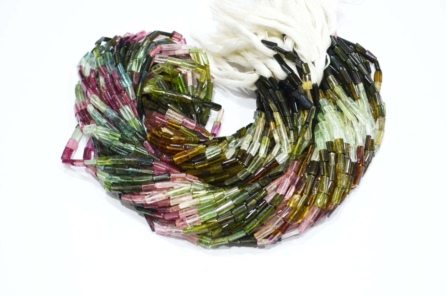 Natural Multi Tourmaline Smooth Beads , Sold By Strand , 3x5 - 4x9 mm , 16" , 19445