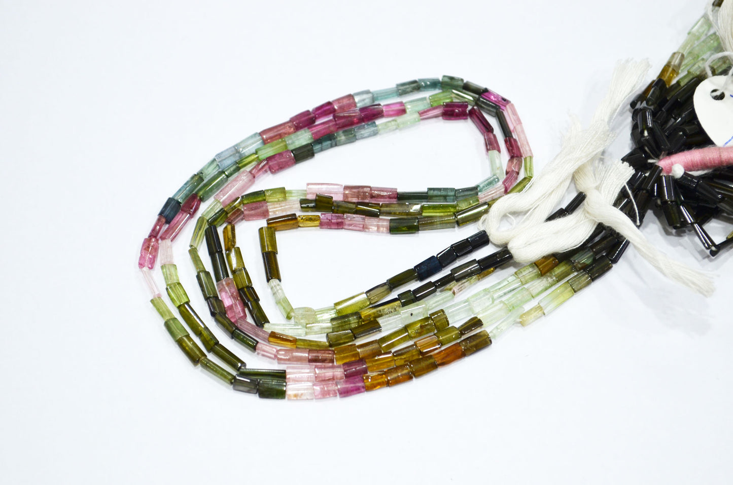 Natural Multi Tourmaline Smooth Beads , Sold By Strand , 3x5 - 4x9 mm , 16" , 19445
