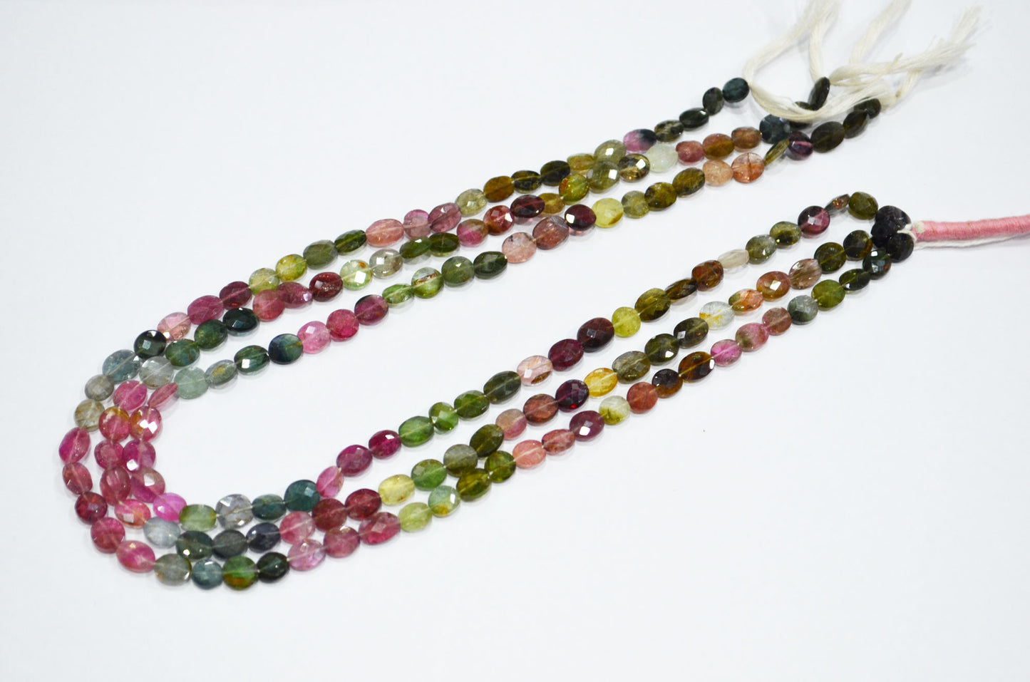 Natural Multi Tourmaline Oval Shape Beads , Multi Tourmaline Faceted Beads , Sold By Strand , 15 Inches , 6x7 - 6x8.50 mm , 19450