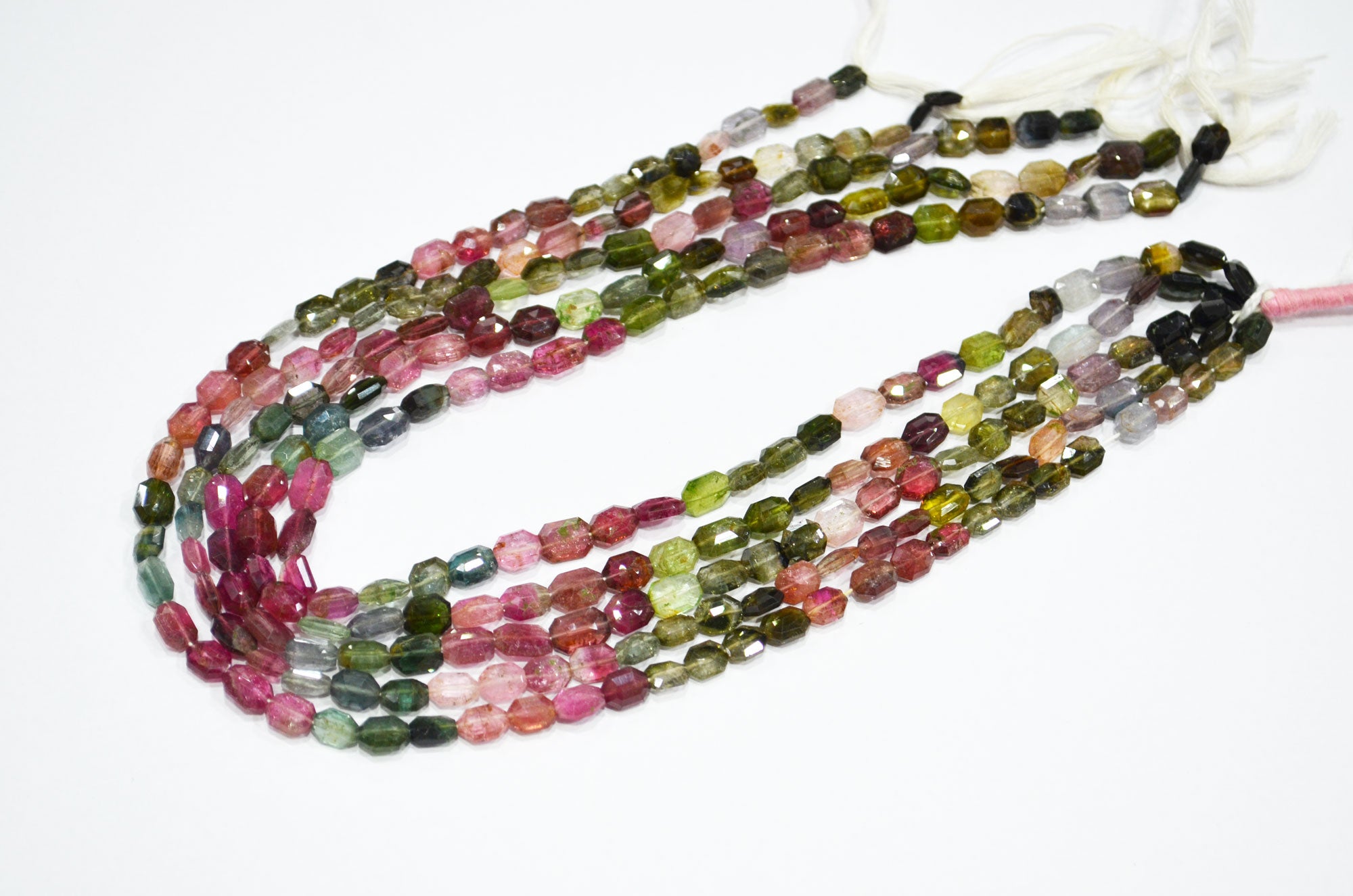 Natural Multi Tourmaline Octagon Shape Beads , Multi Tourmaline Faceted Beads , Sold By Strand , 15 Inches , 6x7 - 6.50x9 mm , 19451