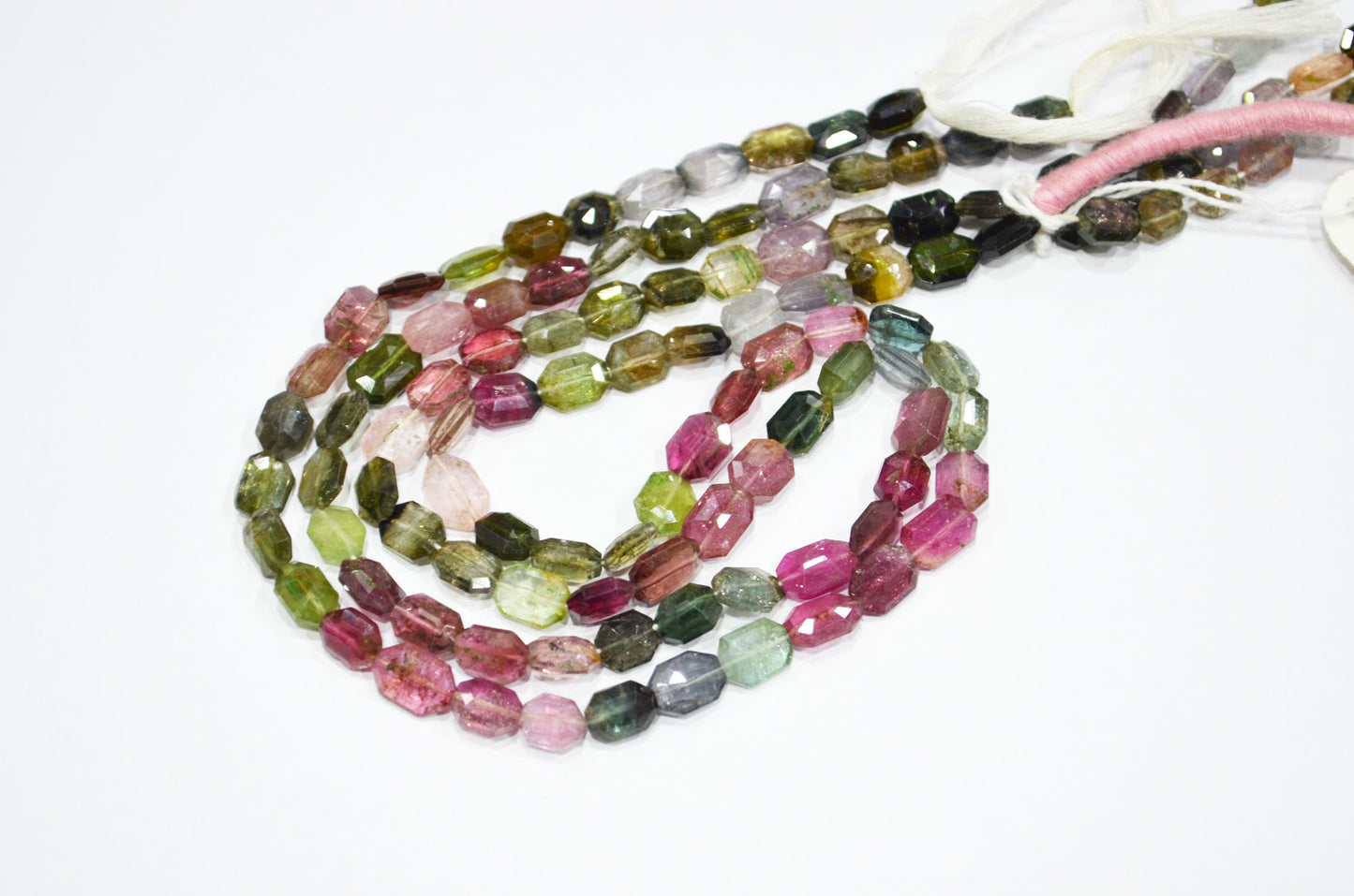 Natural Multi Tourmaline Octagon Shape Beads , Multi Tourmaline Faceted Beads , Sold By Strand , 15 Inches , 6x7 - 6.50x9 mm , 19451