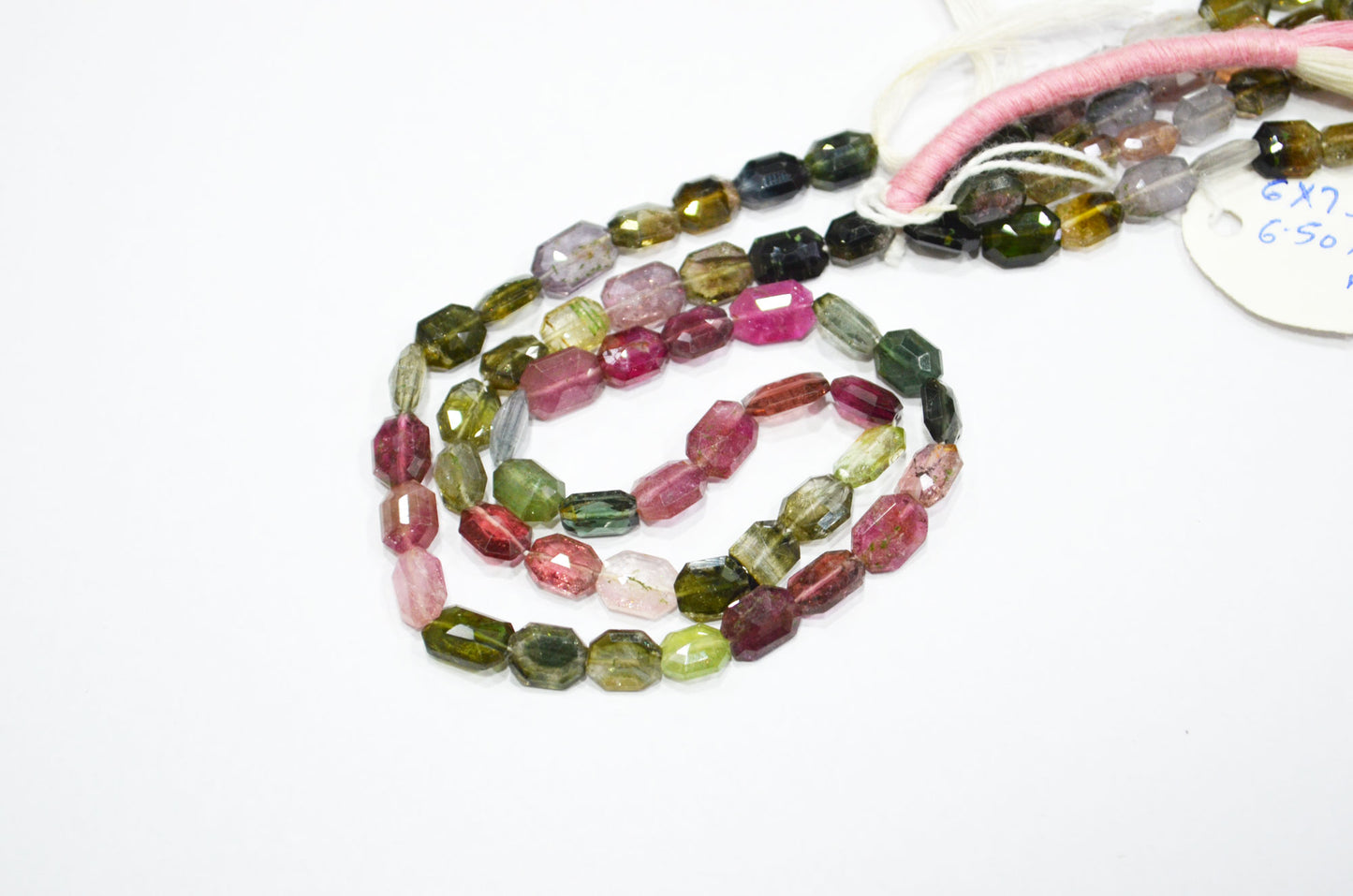 Natural Multi Tourmaline Octagon Shape Beads , Multi Tourmaline Faceted Beads , Sold By Strand , 15 Inches , 6x7 - 6.50x9 mm , 19451