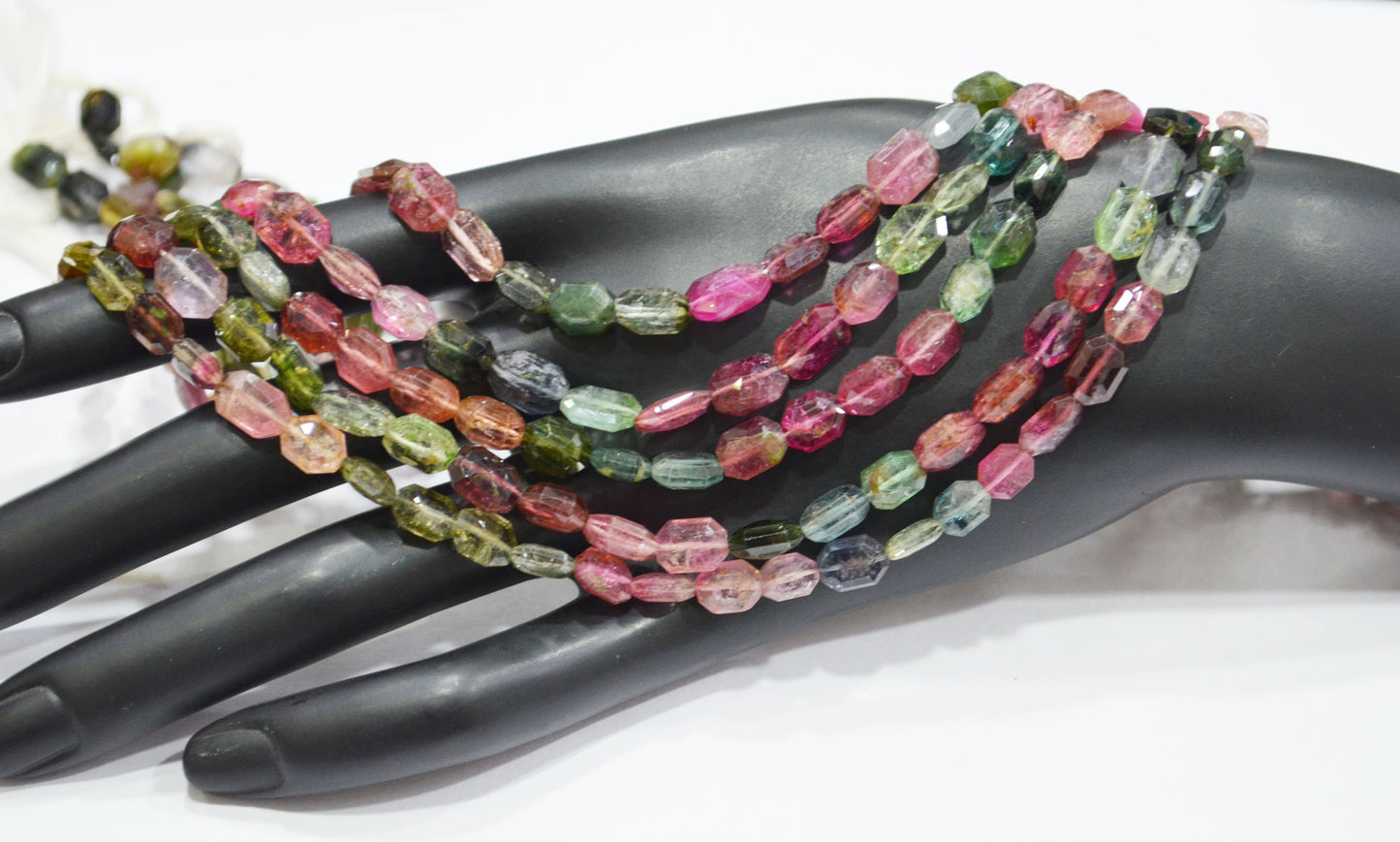 Natural Multi Tourmaline Octagon Shape Beads , Multi Tourmaline Faceted Beads , Sold By Strand , 15 Inches , 6x7 - 6.50x9 mm , 19451