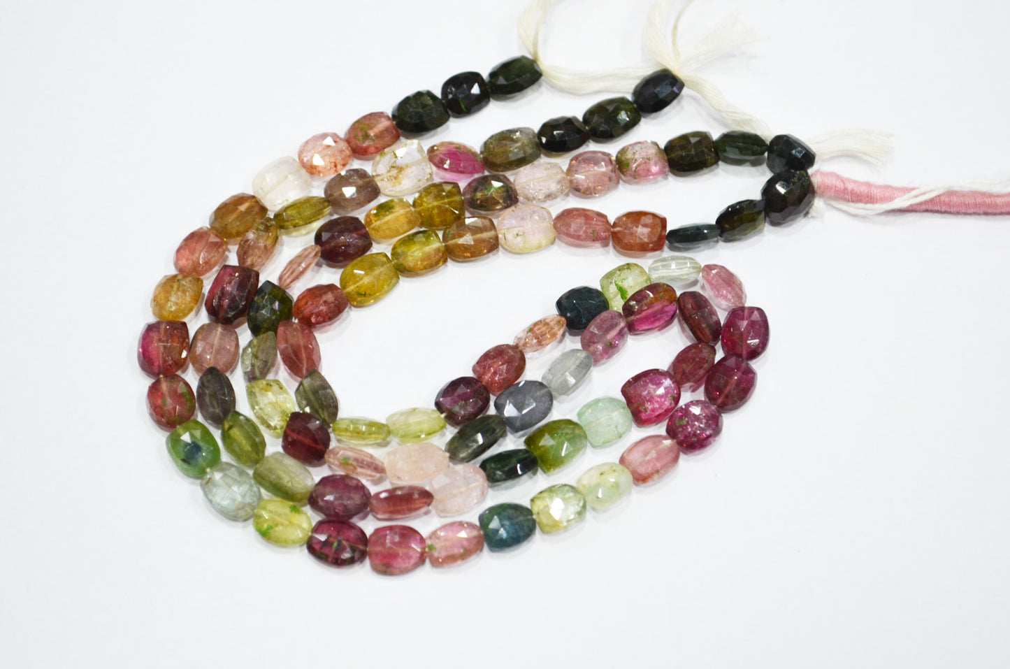 Natural Multi Tourmaline Fancy Shape Beads , Multi Tourmaline Faceted Beads , Sold By Strand , 15 Inches , 5x6 - 8x10 mm , 19452