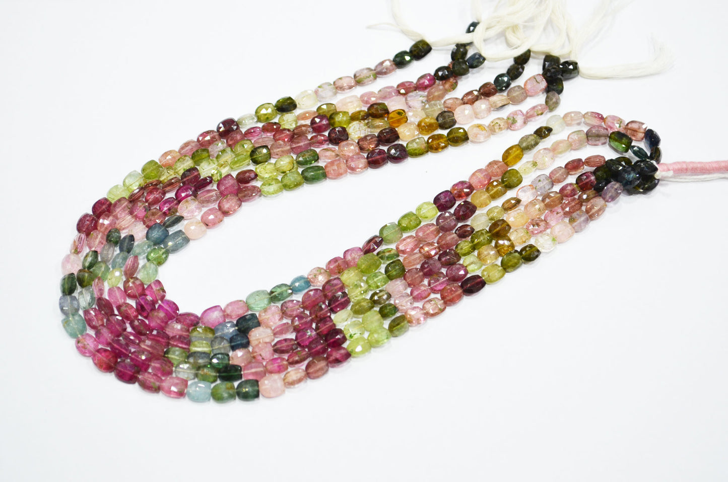 Natural Multi Tourmaline Fancy Shape Beads , Multi Tourmaline Faceted Beads , Sold By Strand , 15 Inches , 5x6 - 8x10 mm , 19452