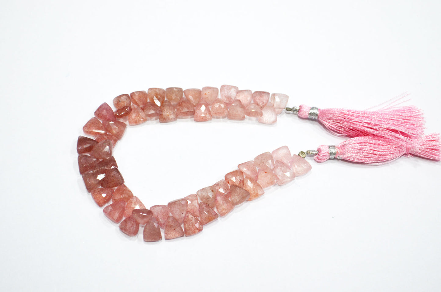 Natural Red Strawberry Trillion Shape Beads , Sold By Strand , 8 Inches , 7x9.50 - 8x10 mm , 19453