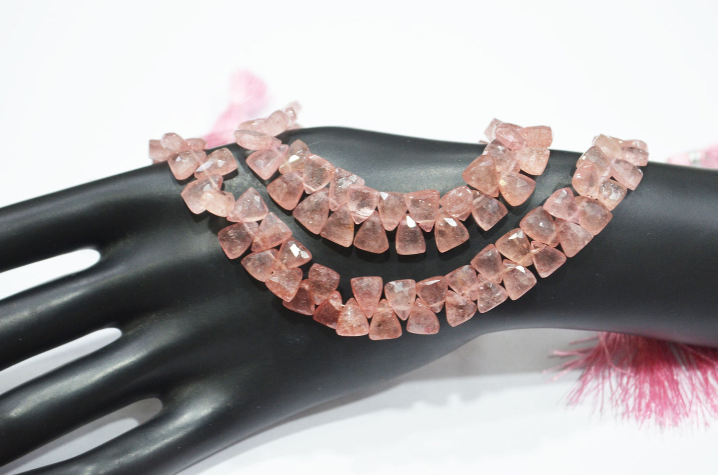 Natural Red Strawberry Trillion Shape Beads , Sold By Strand , 8 Inches , 6x8 - 7x9 mm , 19454