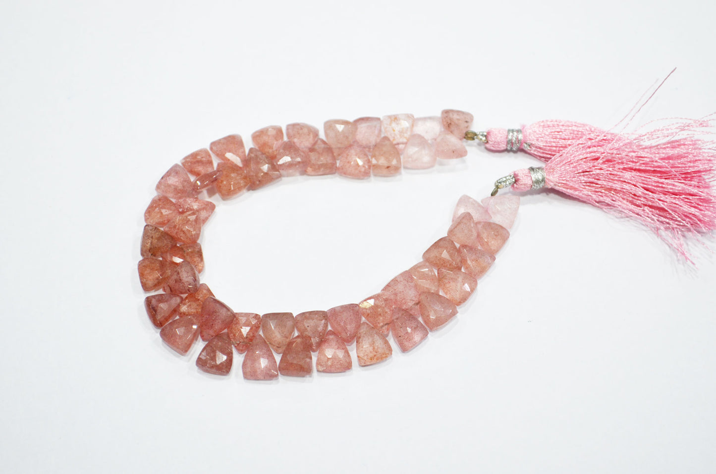 Natural Red Strawberry Trillion Shape Beads , 8 Inches , 8x9 - 9x10 mm , 19455
