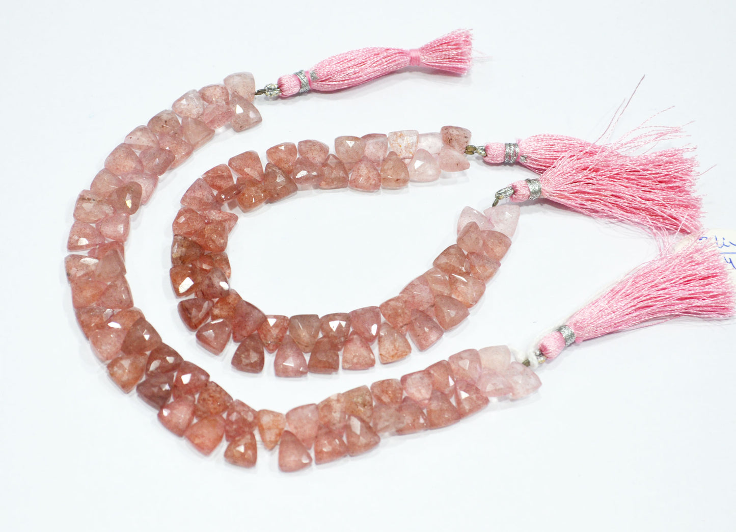 Natural Red Strawberry Trillion Shape Beads , 8 Inches , 8x9 - 9x10 mm , 19455
