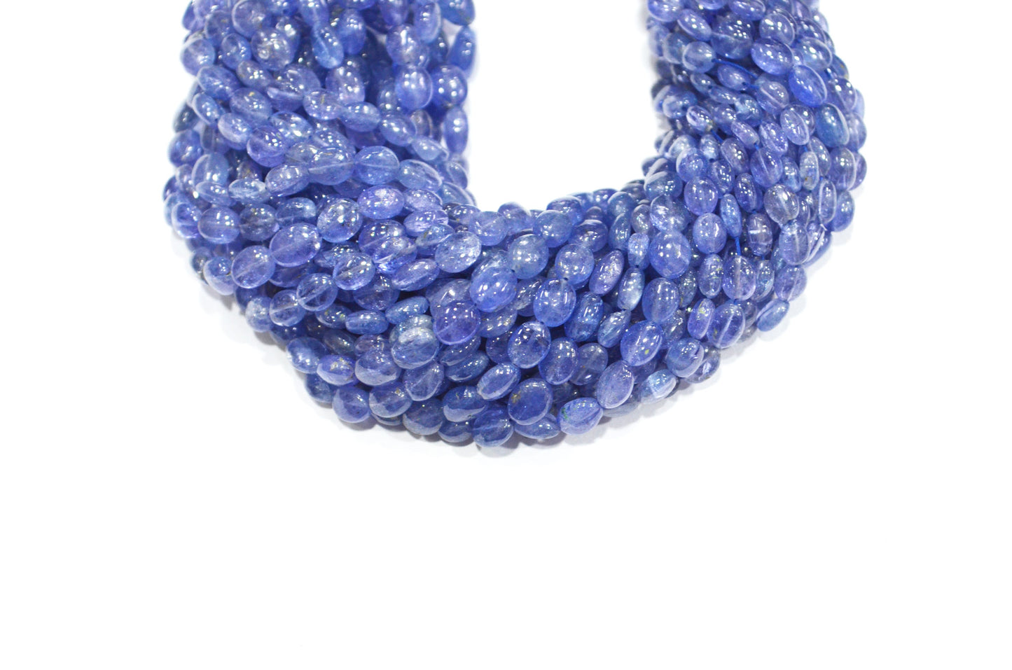 Natural Tanzanite Oval Shape Beads , Tanzanite Smooth Oval Shape Beads , Sold By Strand , 16 Inches , 5x5 - 6x9 mm , 19456