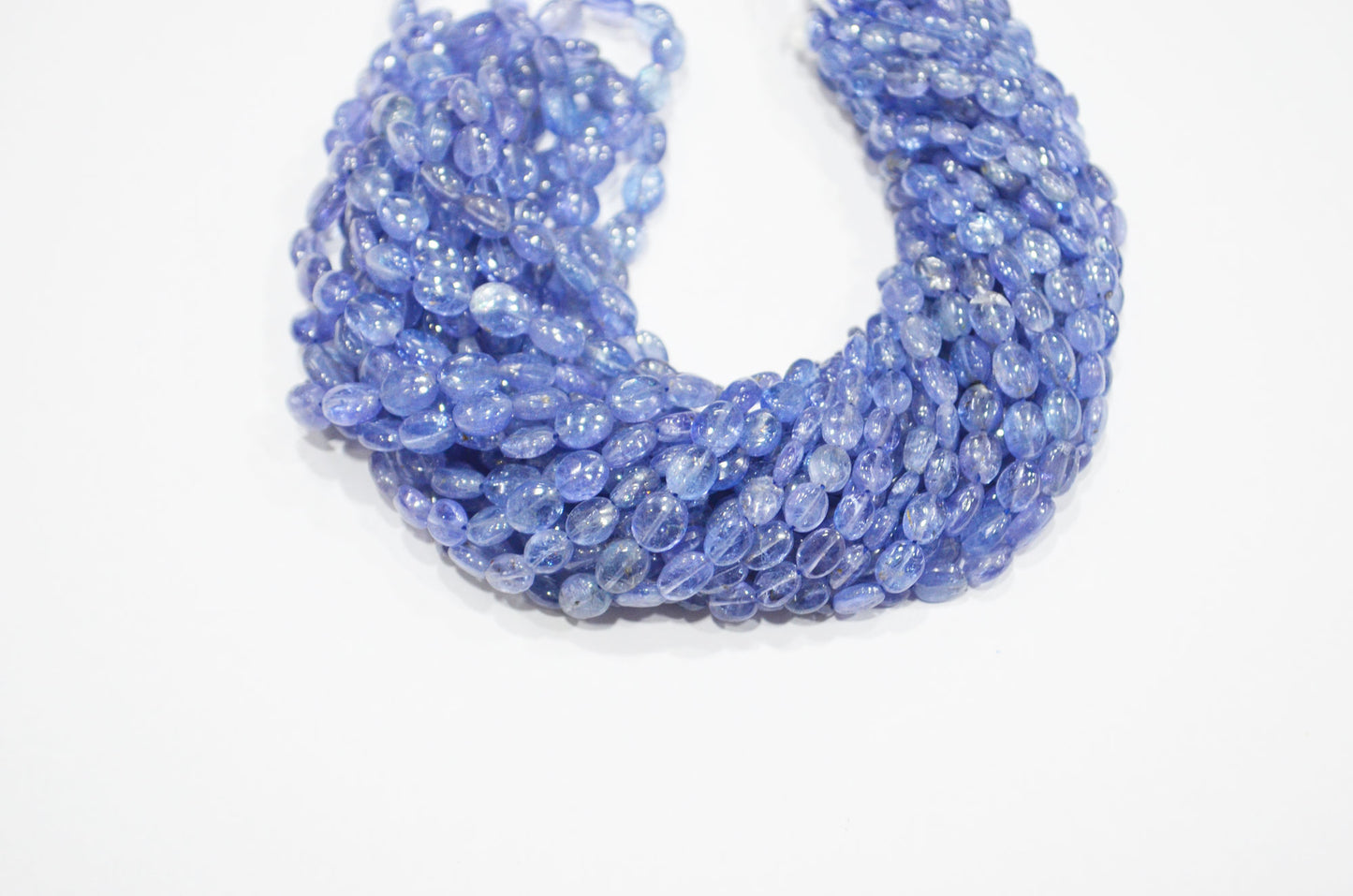 Natural Tanzanite Oval Shape Beads , Tanzanite Smooth Oval Shape Beads , Sold By Strand , 16 Inches , 4x5 - 6x7.50 mm , 19458