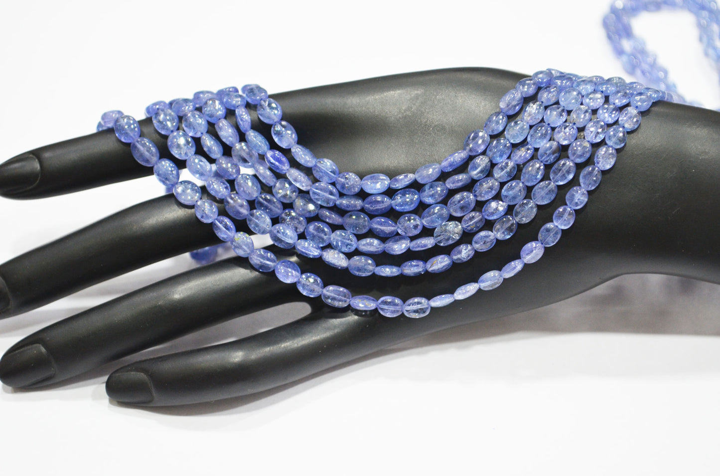 Natural Tanzanite Oval Shape Beads , Tanzanite Smooth Oval Shape Beads , Sold By Strand , 16 Inches , 4x5 - 6x7.50 mm , 19458