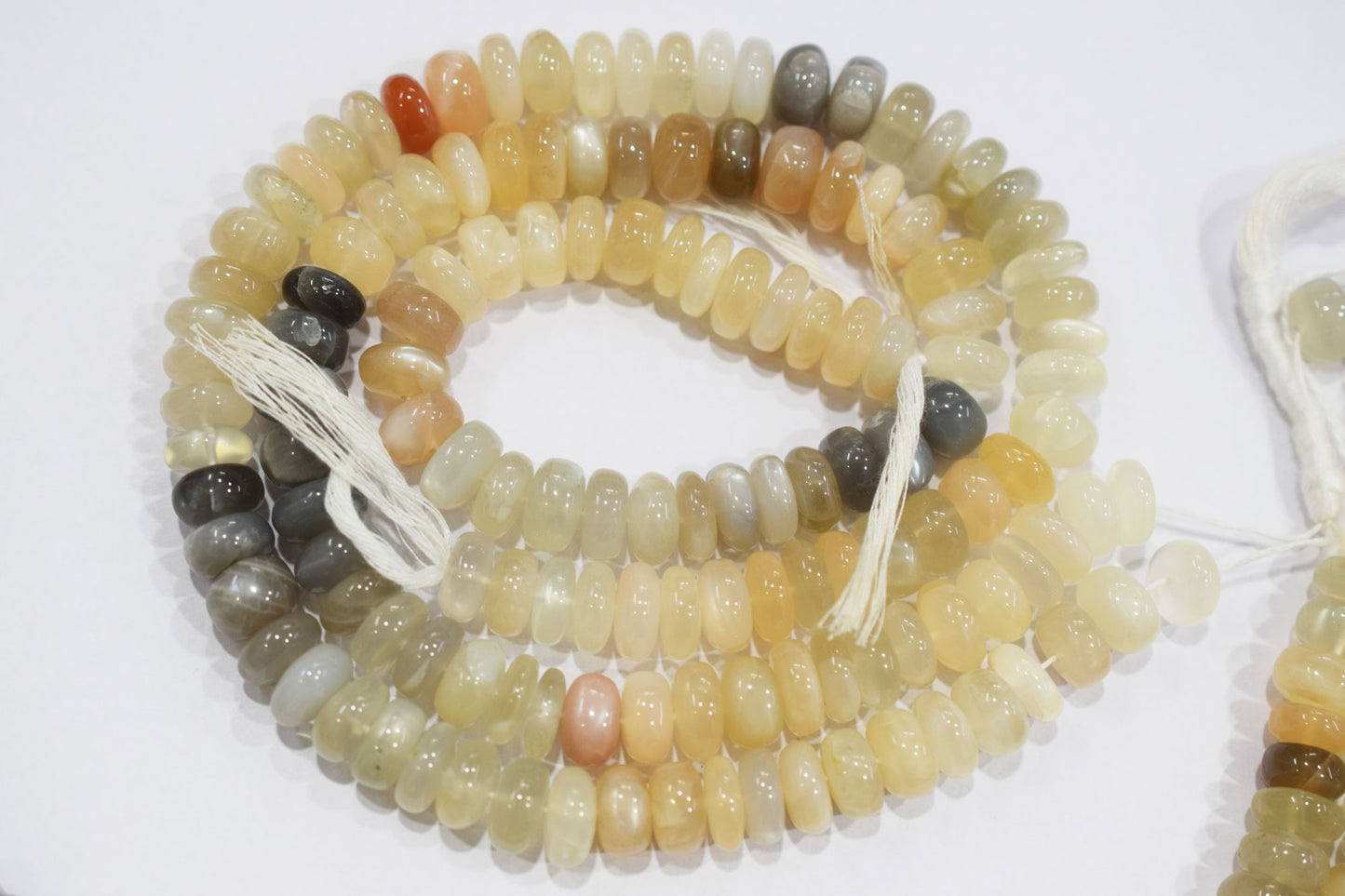 Natural Multi Moonstone Rondelle Shape Beads , Sold By Strand , 12 - 13 mm , 16'', 19565