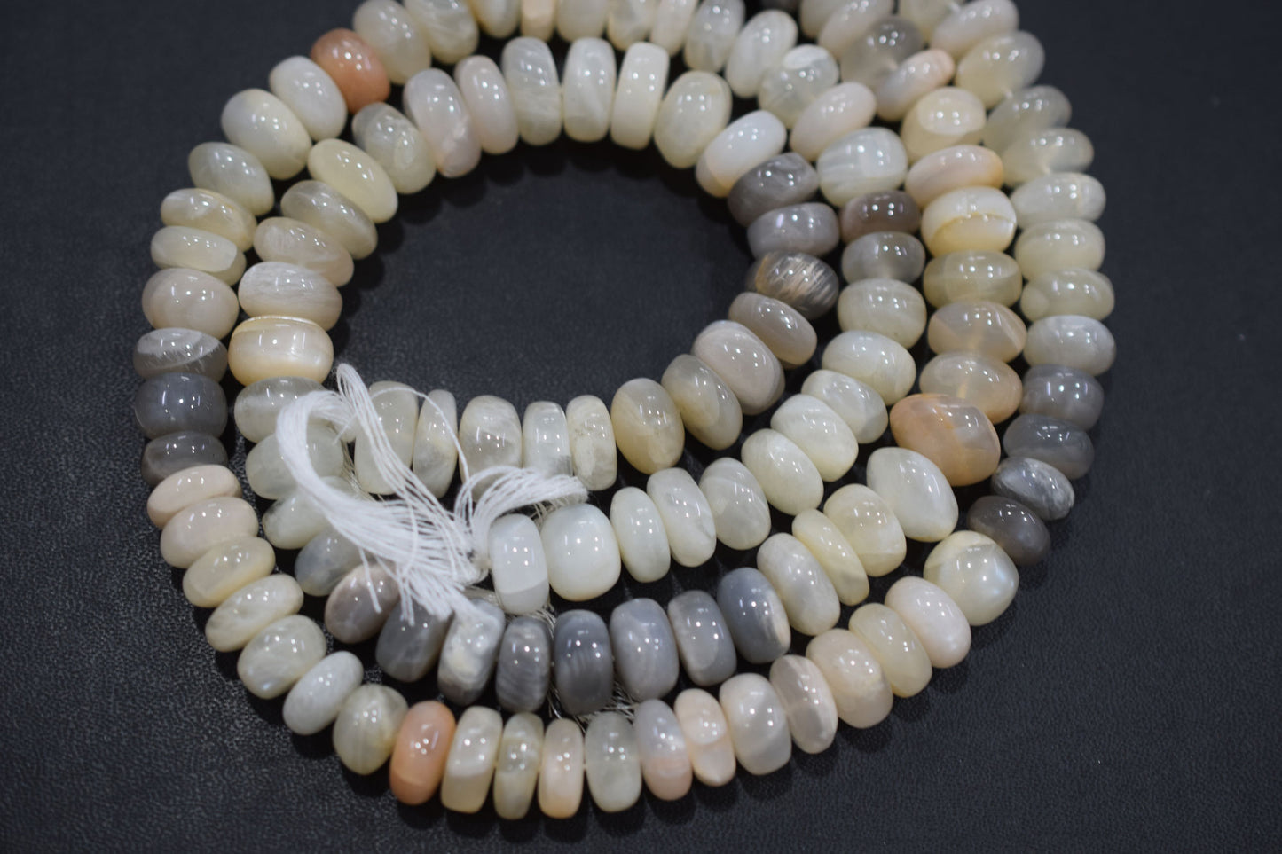 Natural Multi Moonstone Rondelle Shape Beads , Sold By Strand , 11 - 12 mm , 16'', 19567