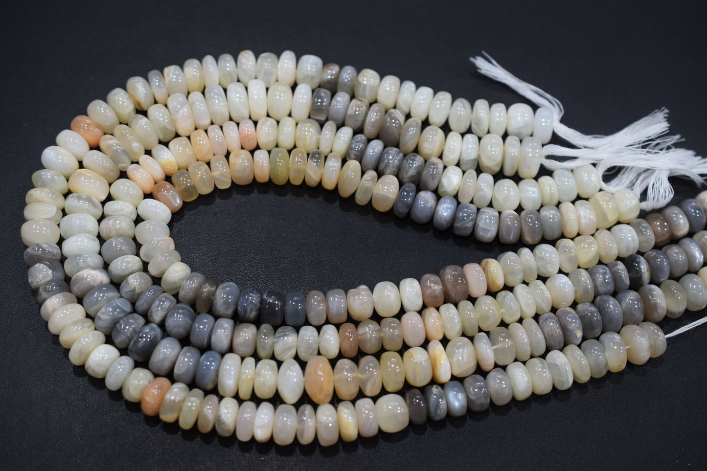 Natural Multi Moonstone Rondelle Shape Beads , Sold By Strand , 11 - 12 mm , 16'', 19567