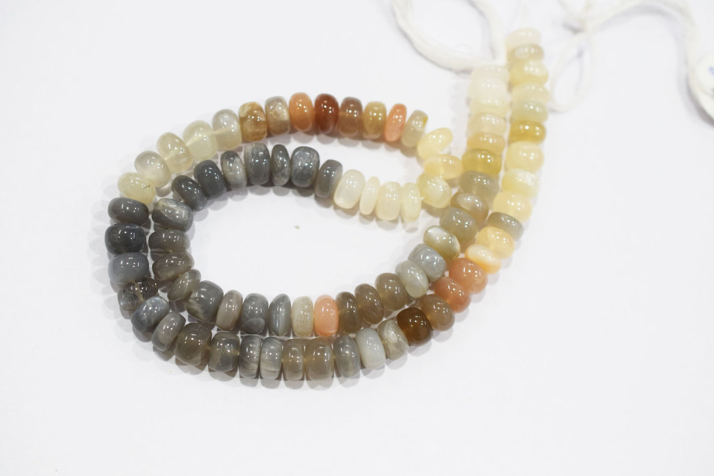 Natural Multi Moonstone Rondelle Shape Beads , Sold By Strand , 8.50 mm , 16'', 19569