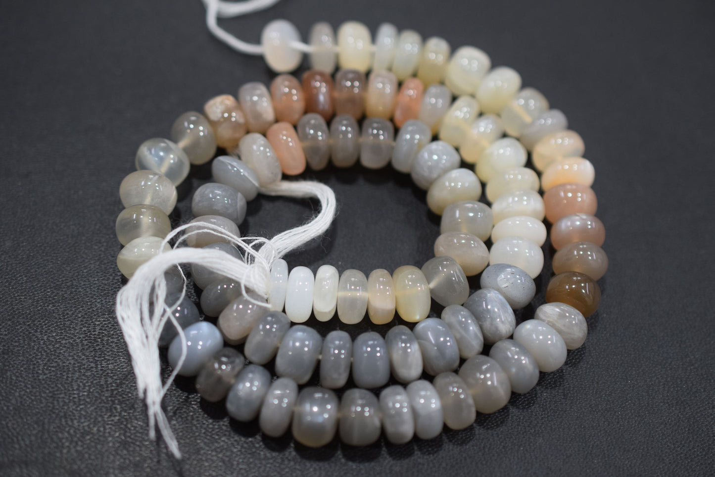Natural Multi Moonstone Rondelle Shape Beads , Sold By Strand , 8.50 mm , 16'', 19569