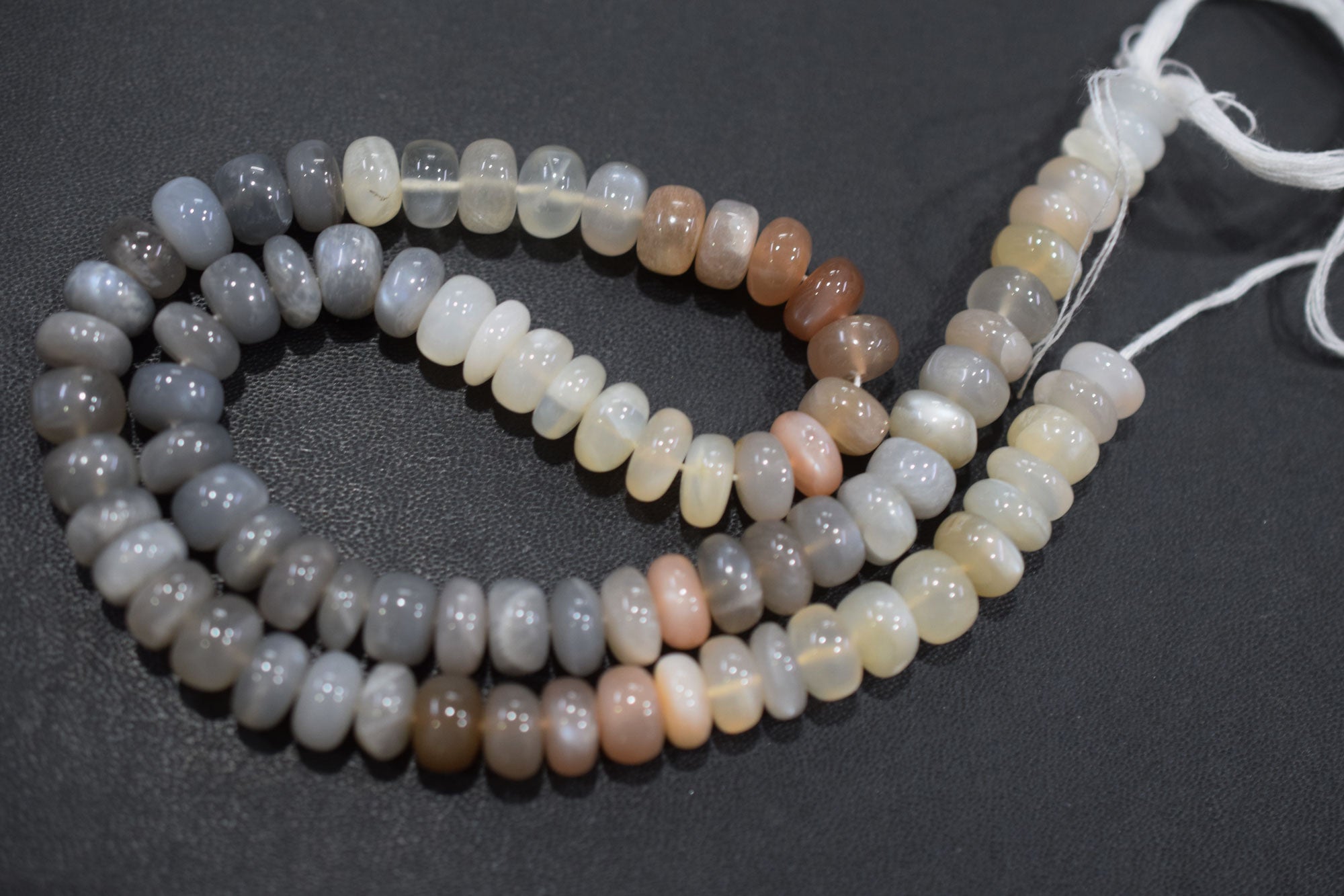 Natural Multi Moonstone Rondelle Shape Beads , Sold By Strand , 8.50 mm , 16'', 19569