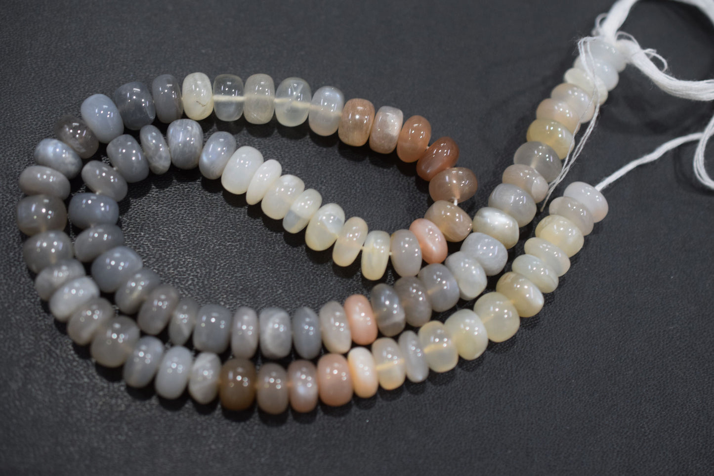 Natural Multi Moonstone Rondelle Shape Beads , Sold By Strand , 8.50 mm , 16'', 19569