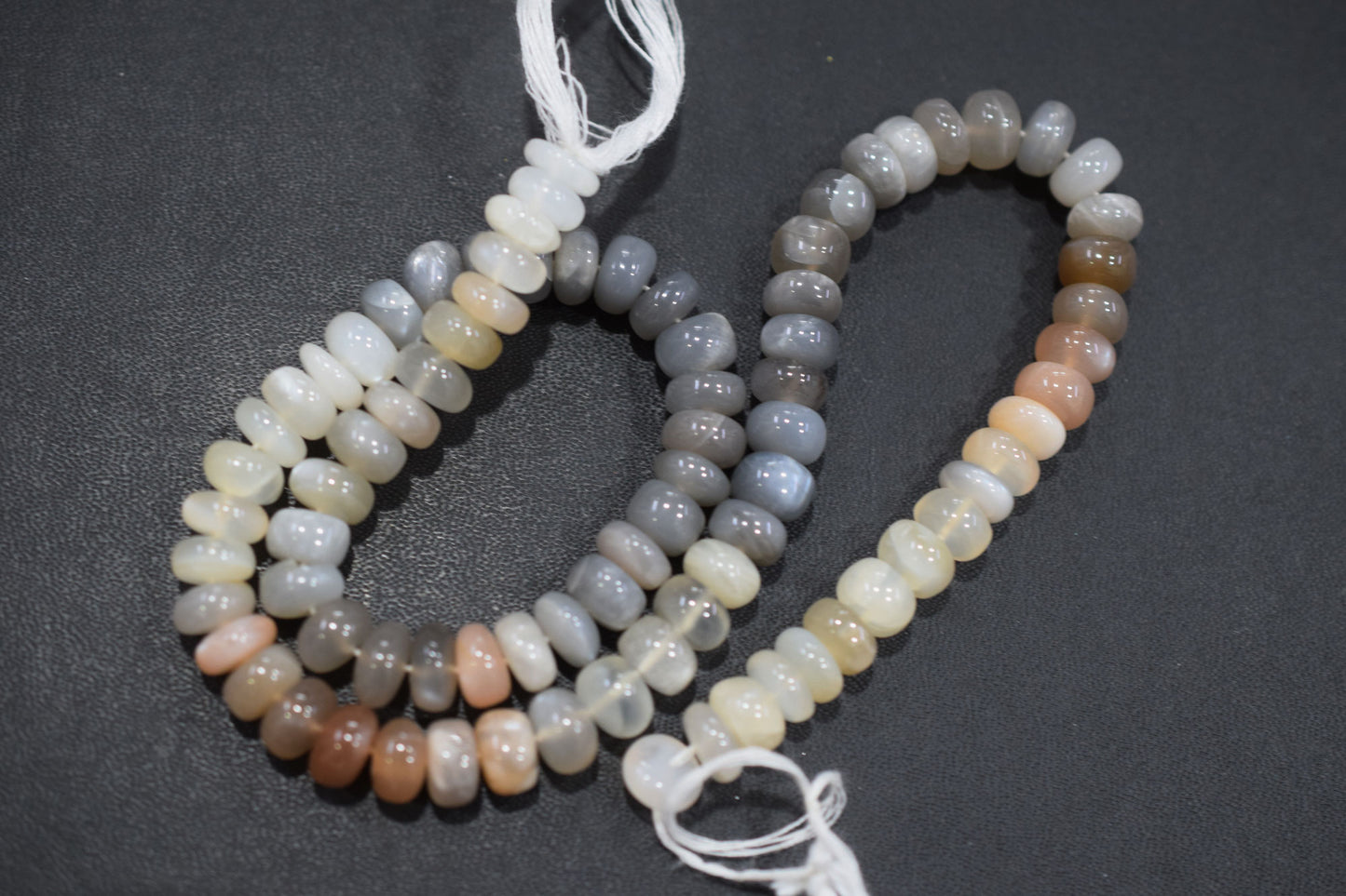 Natural Multi Moonstone Rondelle Shape Beads , Sold By Strand , 8.50 mm , 16'', 19569