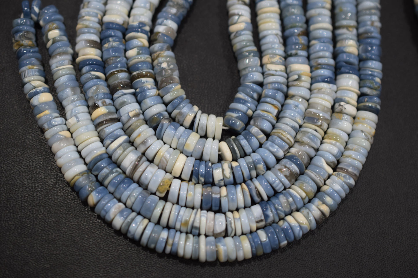 Natural Denim Opal Tyre Shape Beads , Sold By Strand , 6 - 7 mm , 16" , 19572