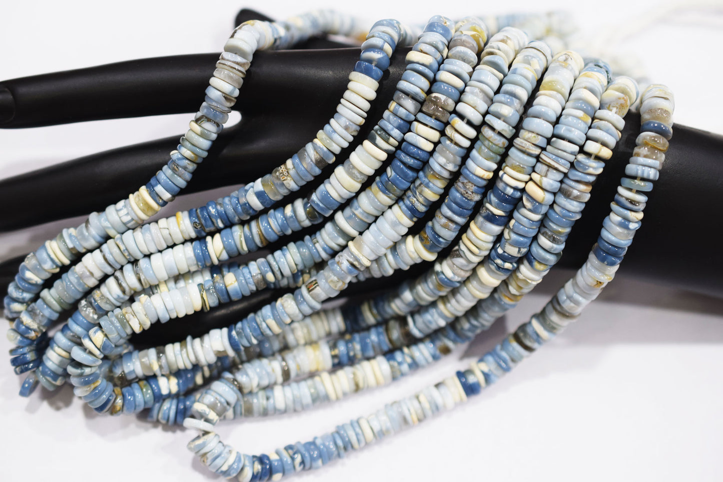 Natural Denim Opal Tyre Shape Beads , Sold By Strand , 6 - 7 mm , 16" , 19572