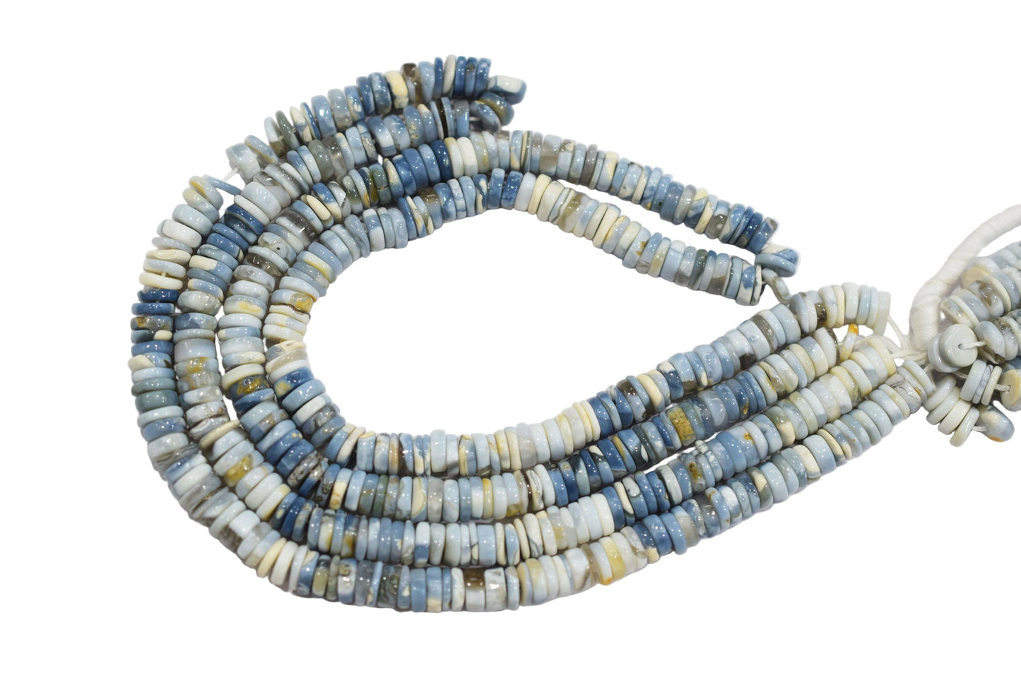 Natural Denim Opal Tyre Shape Beads , Sold By Strand , 6 - 7 mm , 16" , 19572