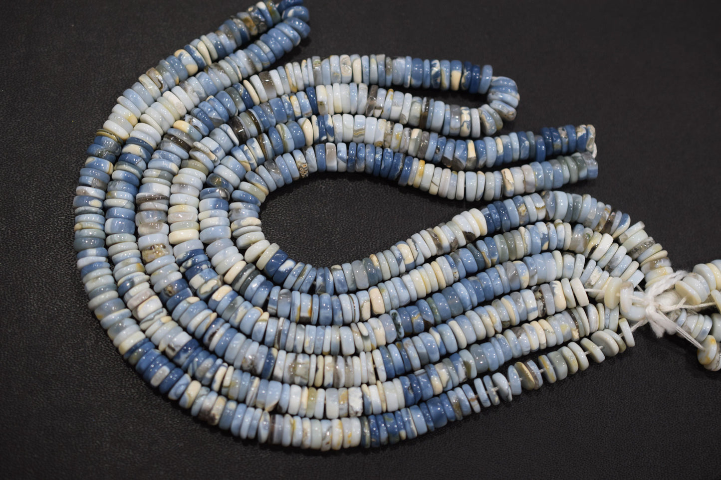 Natural Denim Opal Tyre Shape Beads , Sold By Strand , 6 - 7 mm , 16" ,  19572