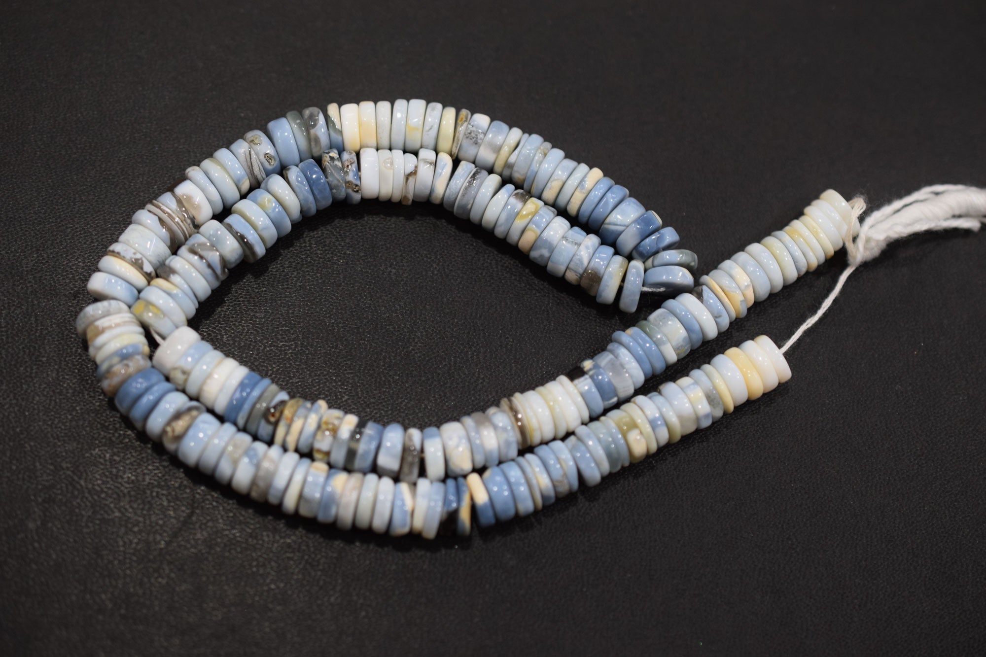 Natural Denim Opal Tyre Shape Beads , Sold By Strand ,  7 - 8 mm , 16" ,  19573