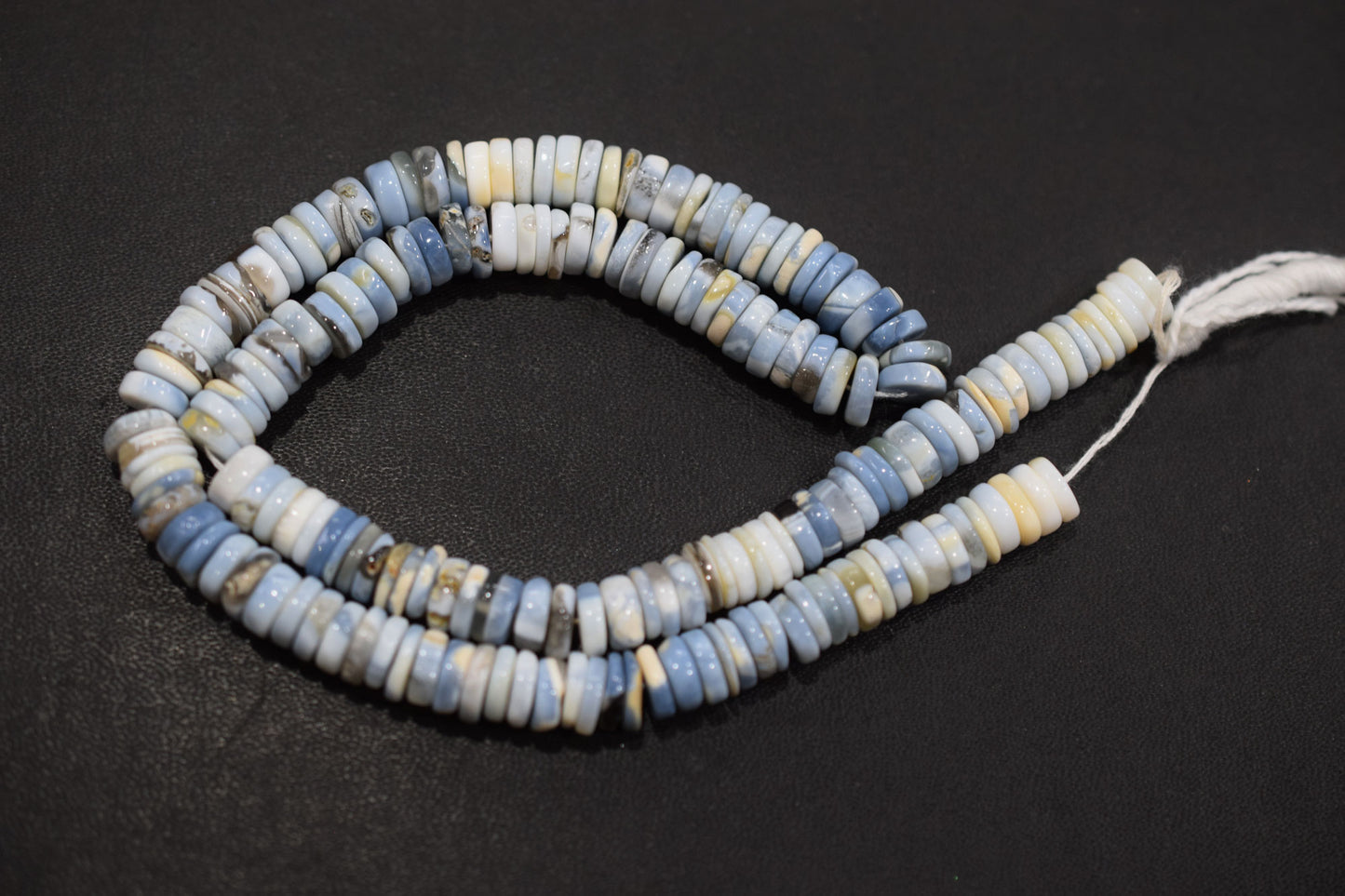 Natural Denim Opal Tyre Shape Beads , Sold By Strand ,  7 - 8 mm , 16" ,  19573