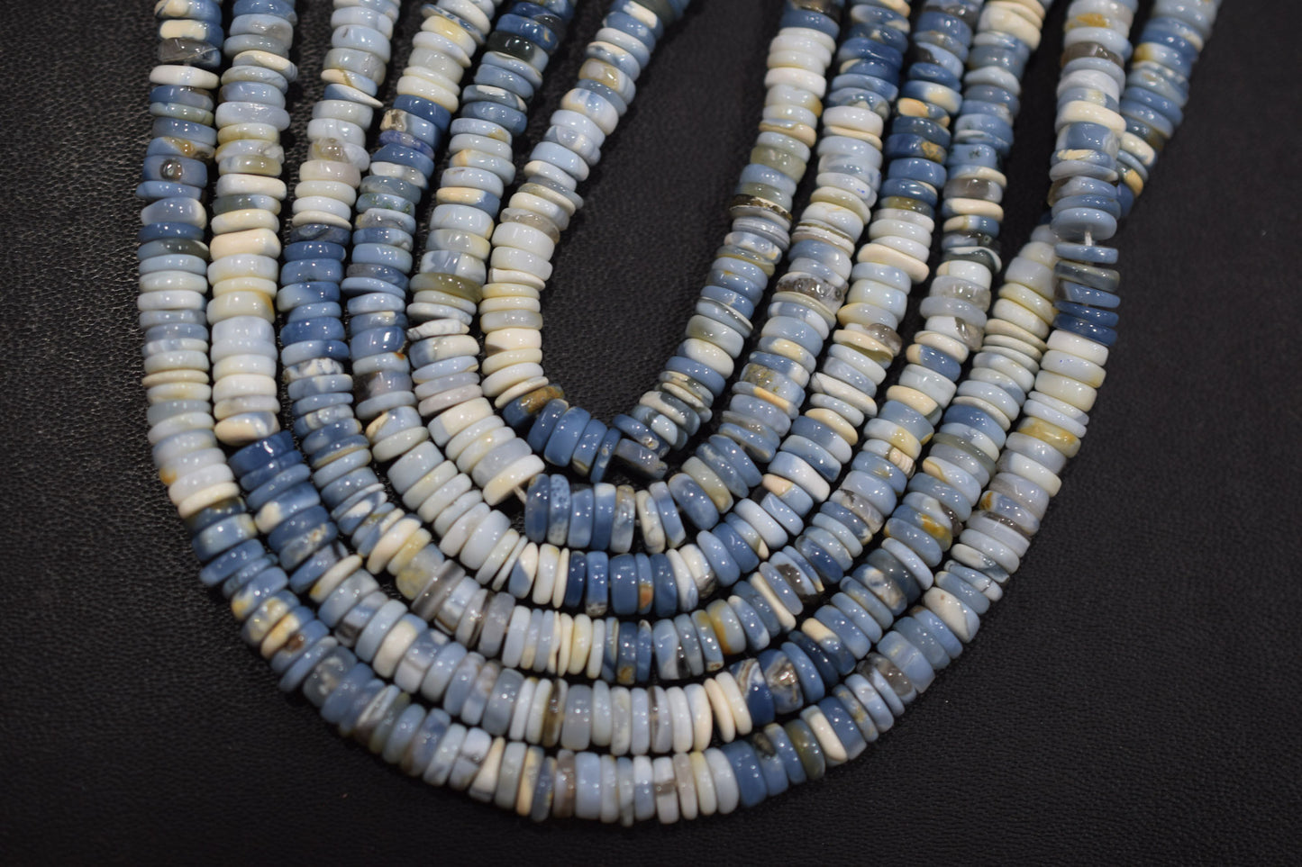 Natural Denim Opal Tyre Shape Beads , Sold By Strand , 5 - 6 mm , 16" , 19574