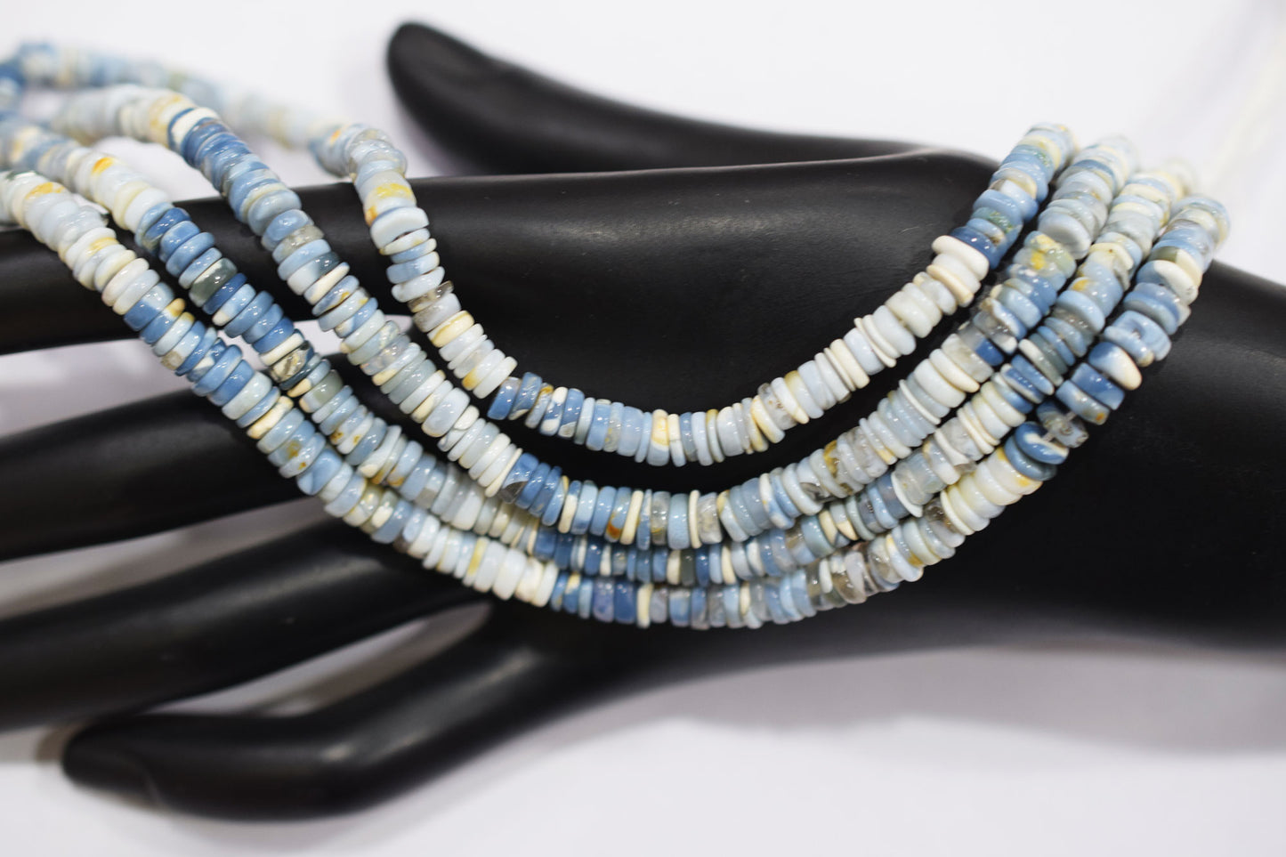 Natural Denim Opal Tyre Shape Beads , Sold By Strand , 5 - 6 mm , 16" , 19574