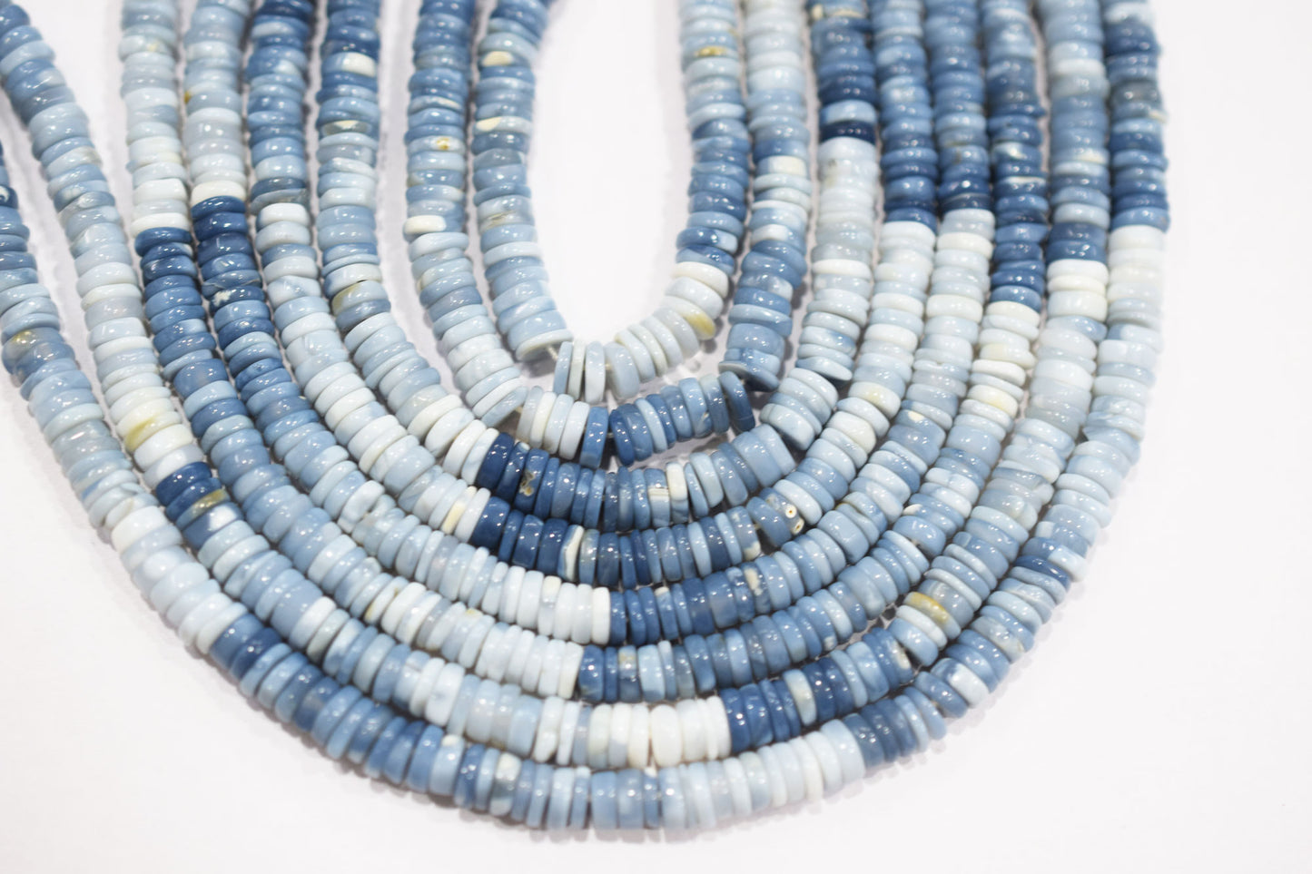 Natural Denim Opal Tyre Shape Beads , Sold By Strand , 5 - 5.50 mm , 16" , 19575