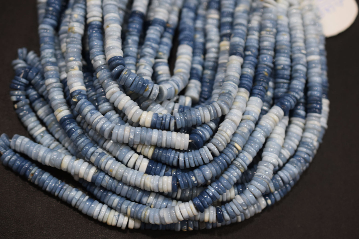 Natural Denim Opal Tyre Shape Beads , Sold By Strand , 6 - 7 mm , 16" , 19576