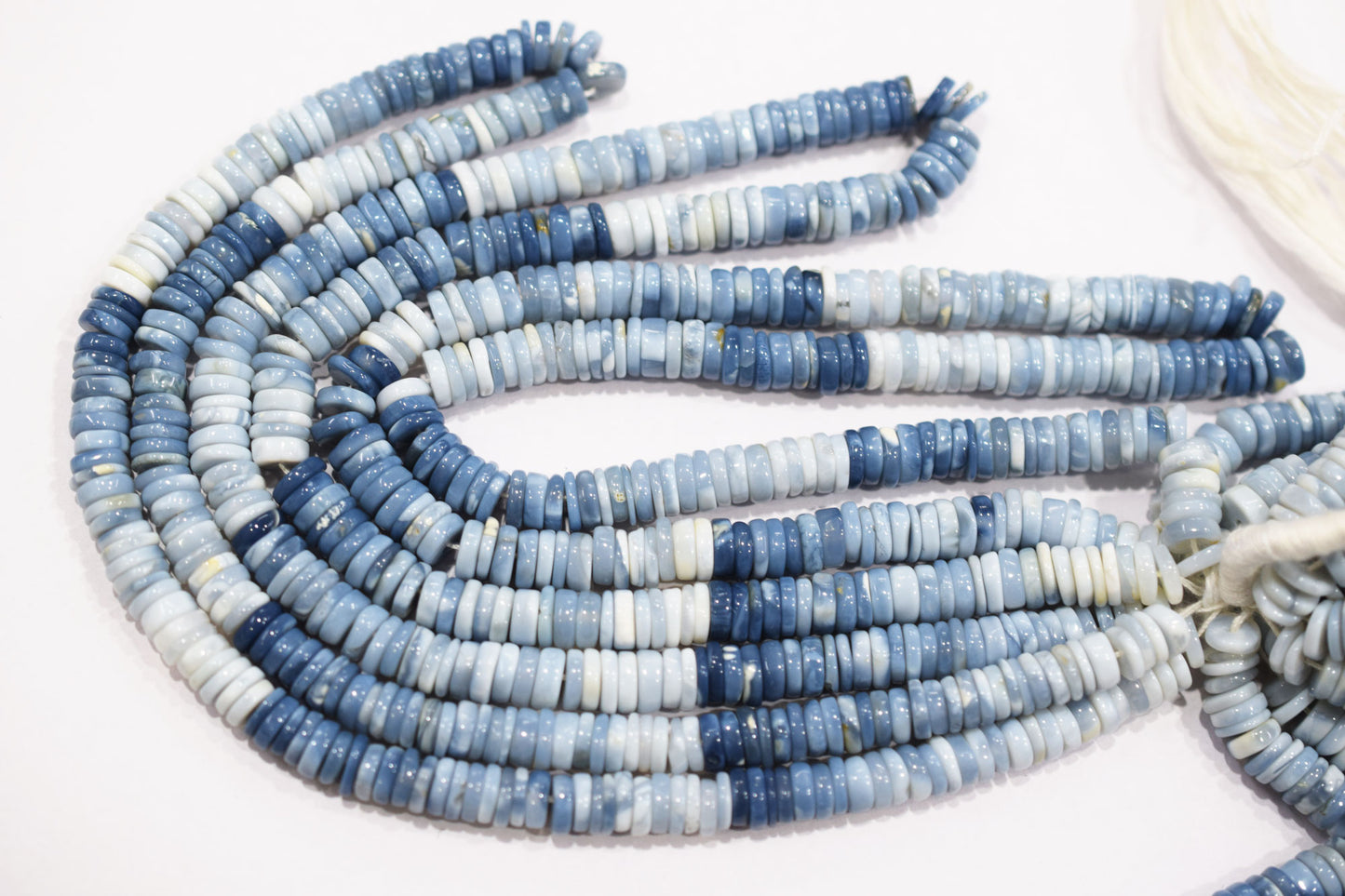 Natural Denim Opal Tyre Shape Beads , Sold By Strand , 6 - 7 mm , 16" , 19576